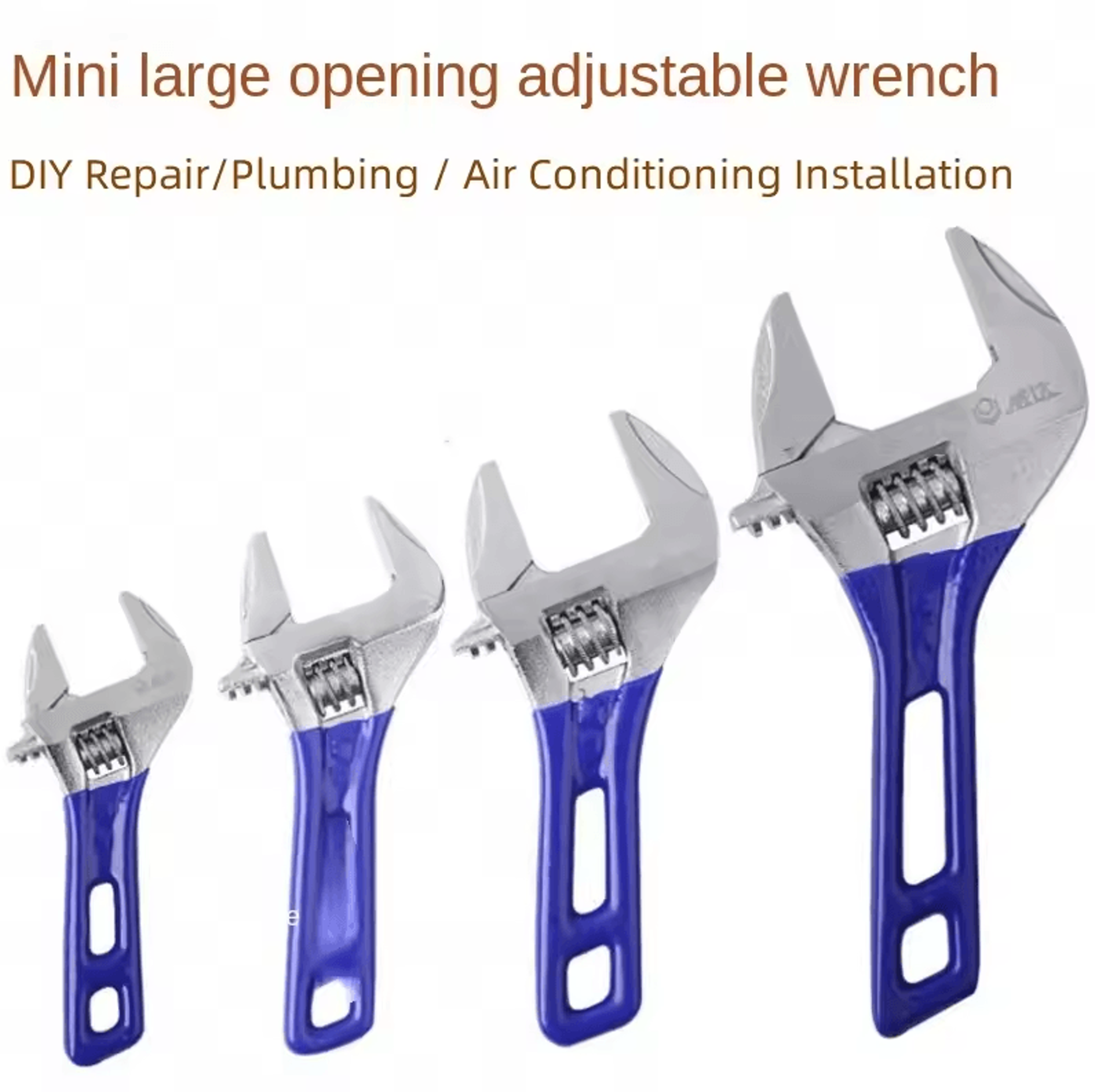 Short Shank Adjustable Spanner  Mini Adjustable Torque Wrench For Pipe Fitting Installation 4568 In 0