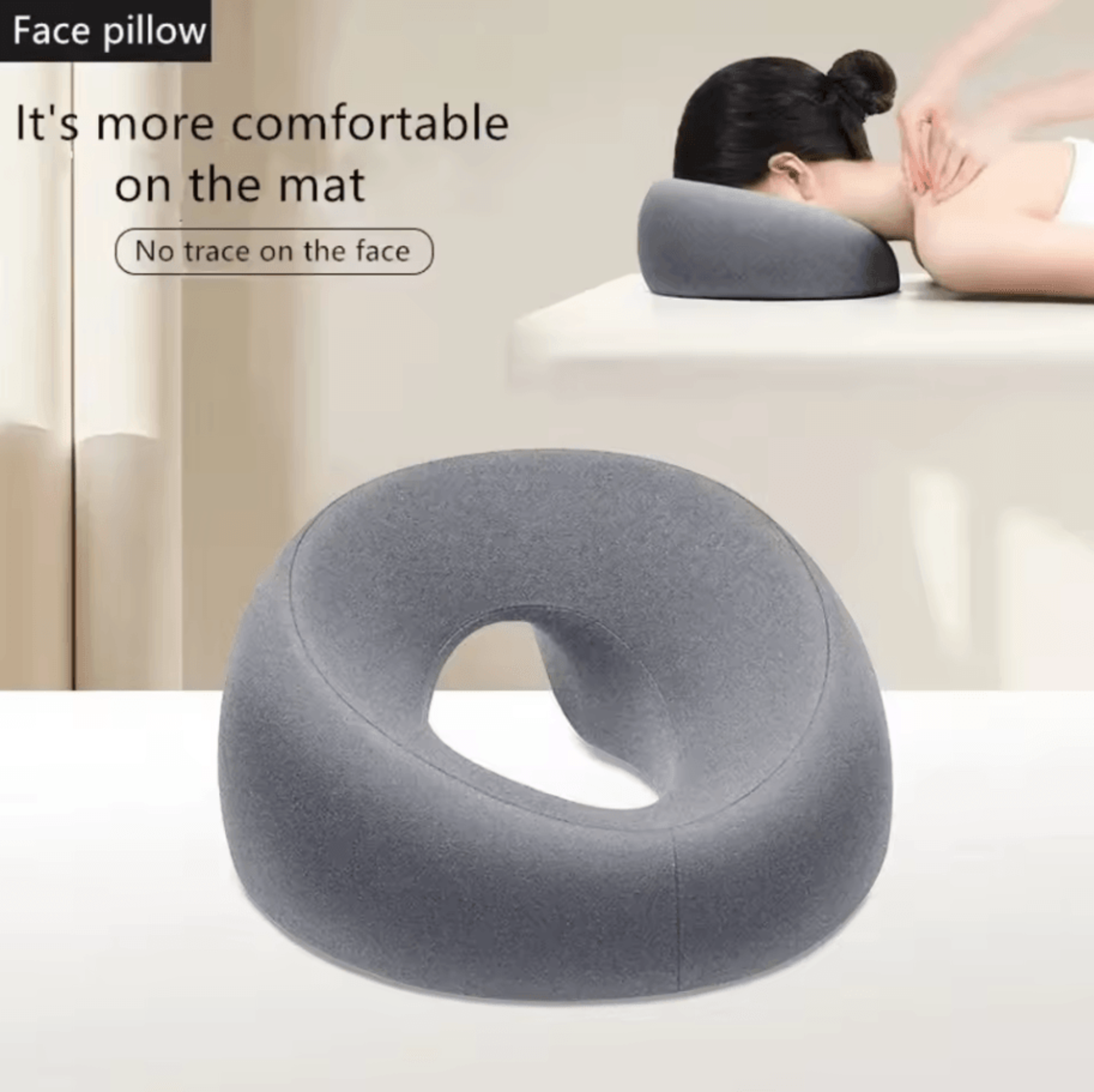 HighQuality Memory Cotton FaceDown Pillow  Contoured Headrest  PostEye Surgery Support Cushion 0