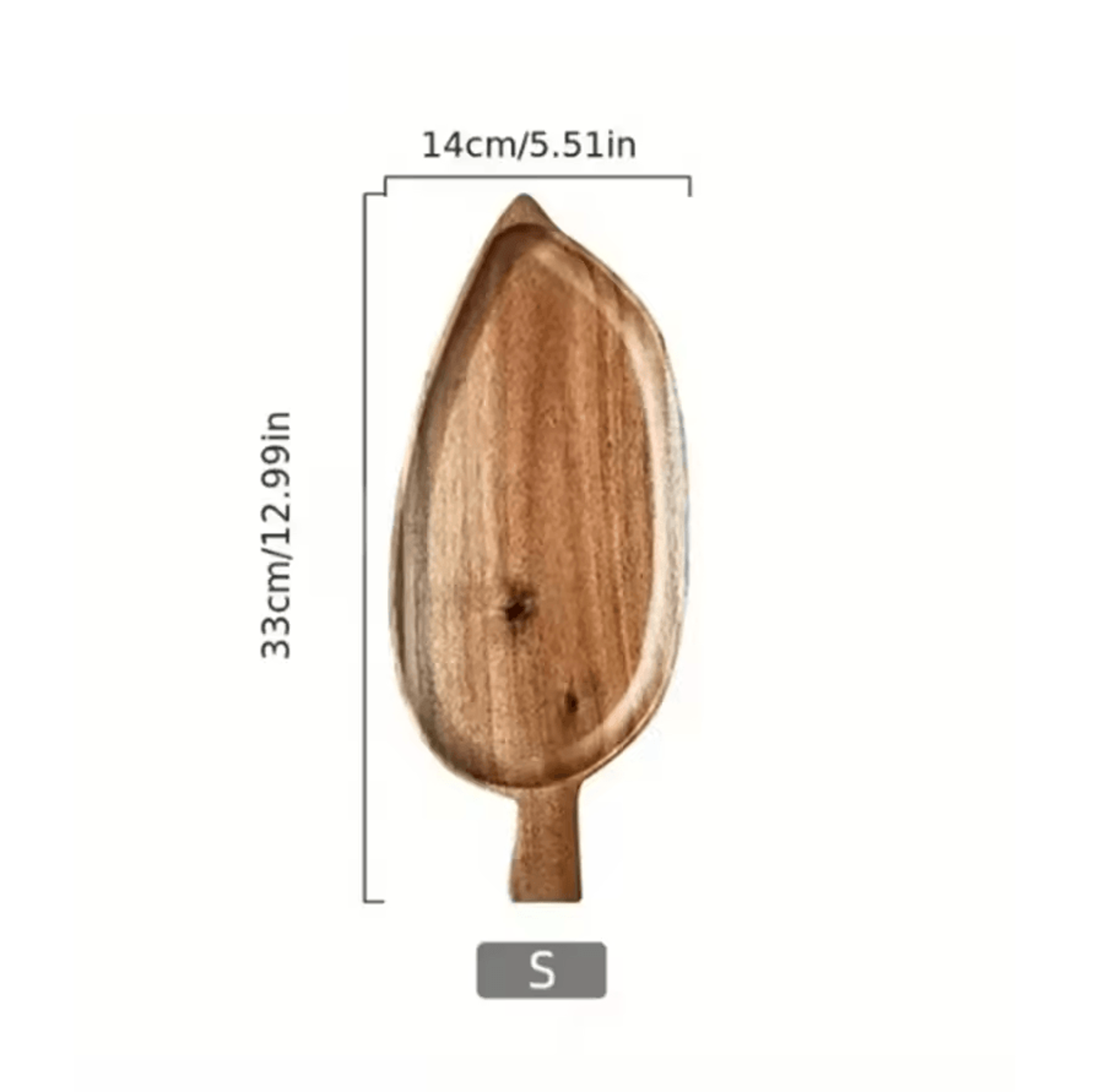 HighQuality Solid Wood Leaf Shaped Tray  Waterproof Acacia Wood Serving Board For Steak Sushi  More 6