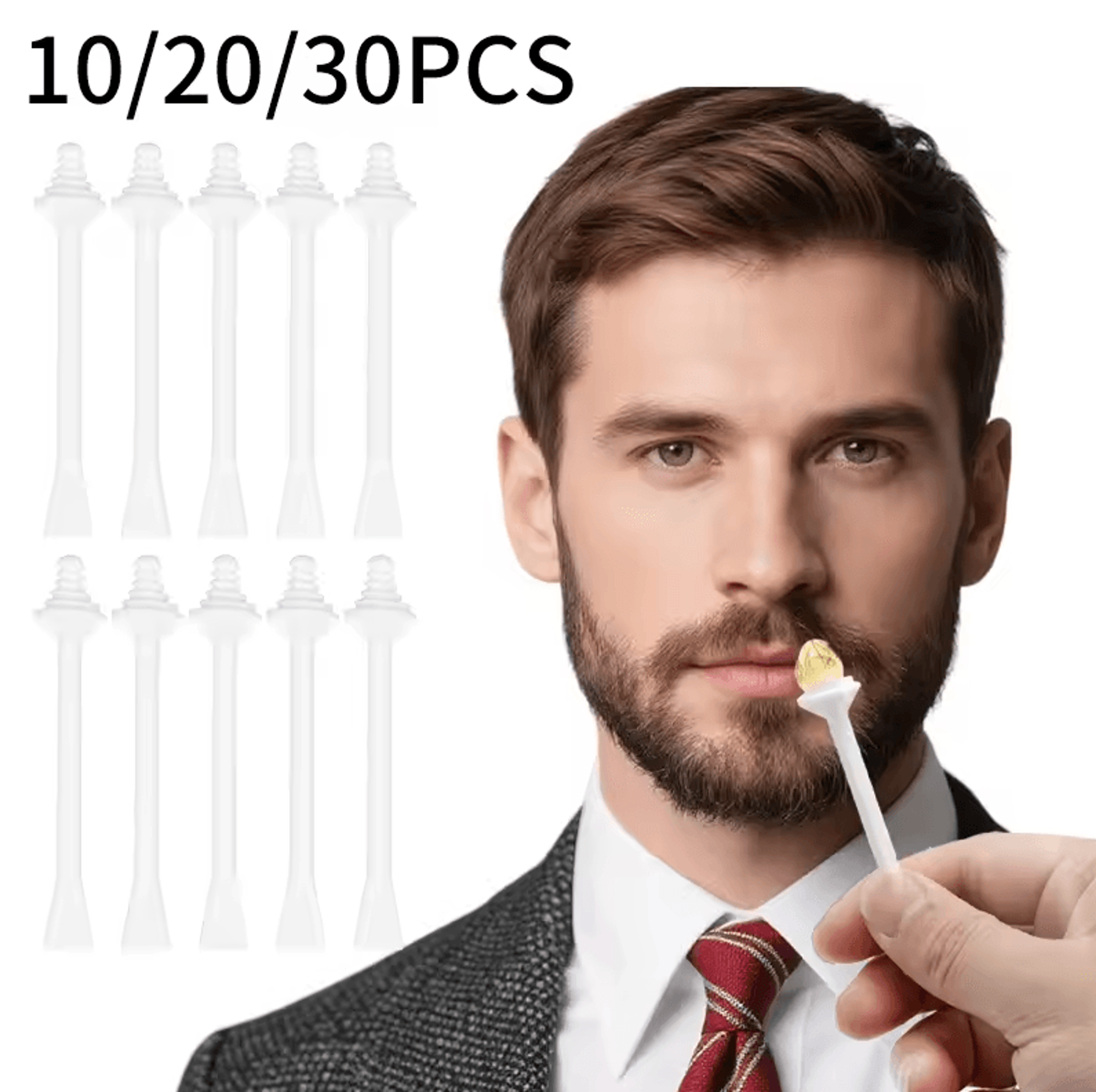 2-in-1 spiral hard wax stick set | portable depilatory for face & nose hair removal (10/20/30 pcs)