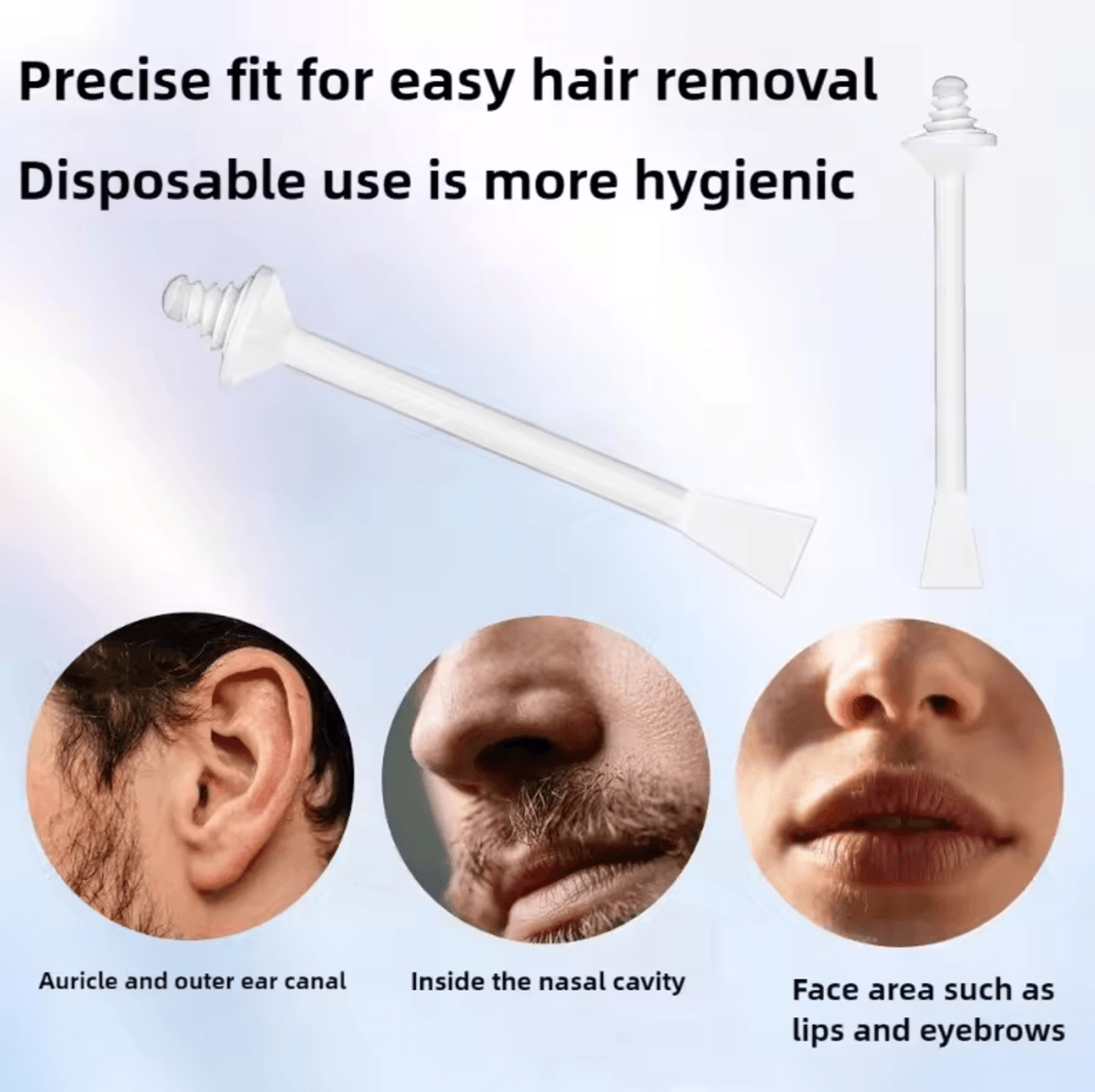 2in1 Spiral Hard Wax Stick Set  Portable Depilatory For Face  Nose Hair Removal 102030 Pcs 2