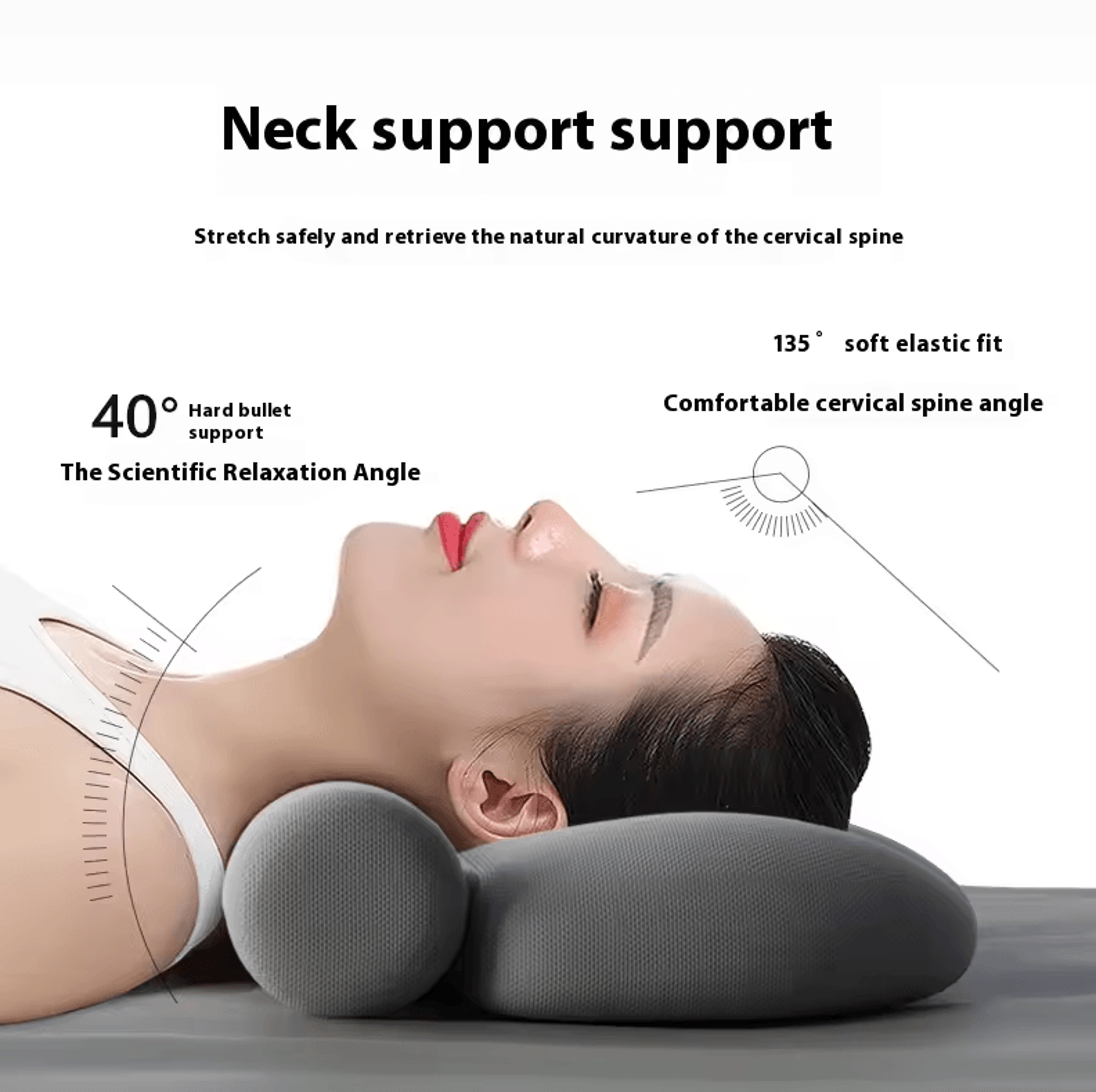 Upgraded Wormwood Hot Compress Cervical Pillow  Therapeutic Heating Neck Cushion For Spine Support  3