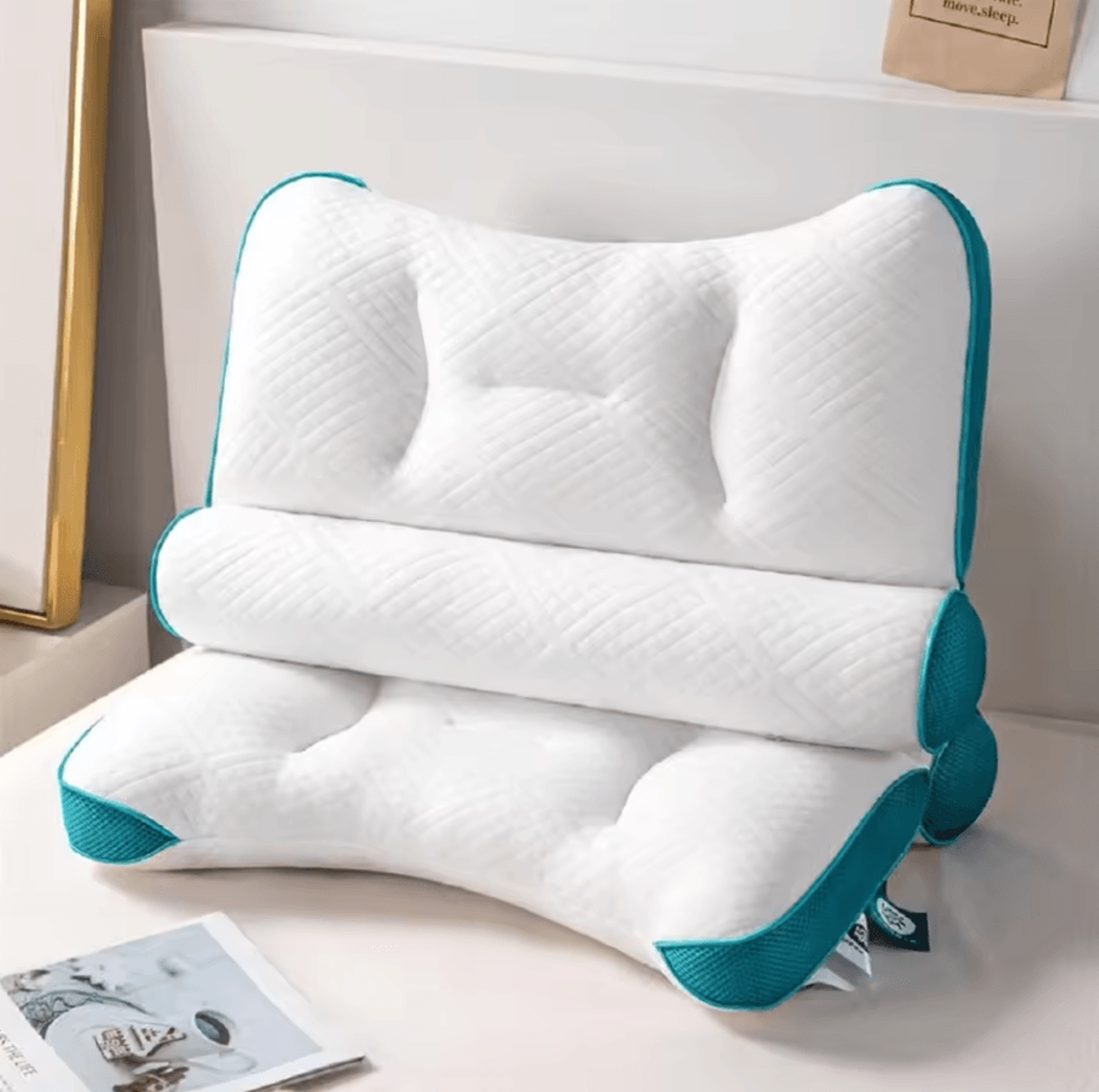 Memory Orthopedic Slow Rebound Pillow  Ergonomic 157 By 236 In Cervical Support Cotton Sleep Pillow 6