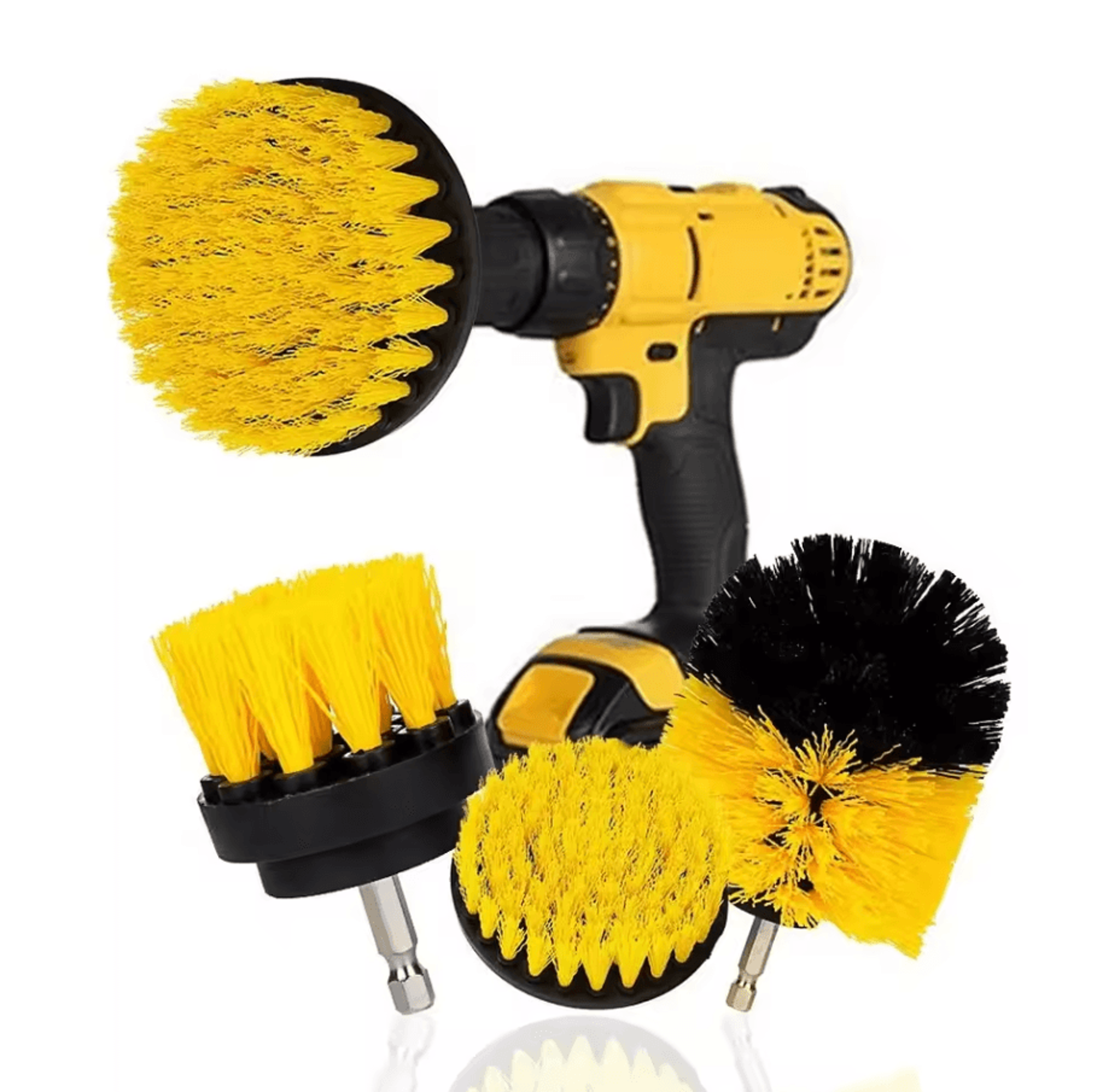 3Piece Electric Drill Scrubber Brush Kit  Power Brush Heads For Carpet Glass  Tires 2in 35in 4in 0