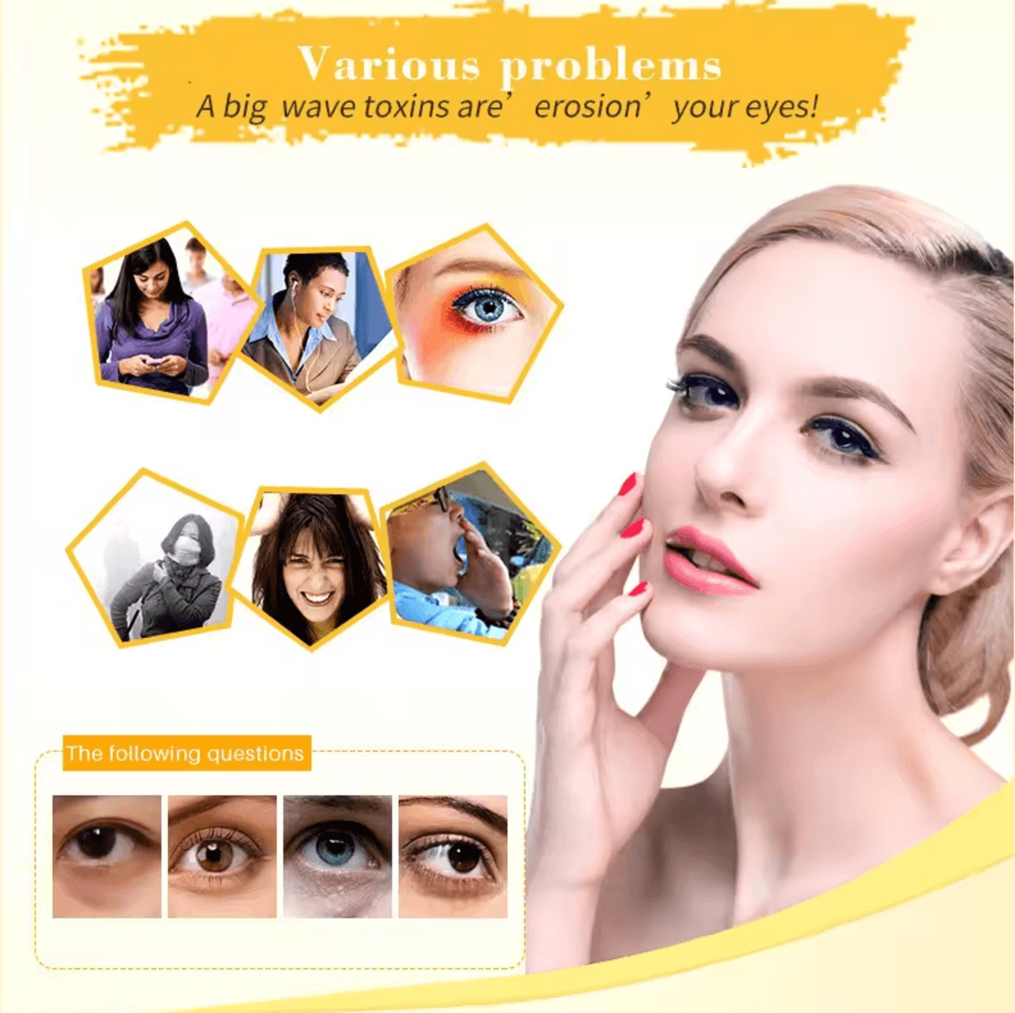 Gold Collagen Crystal Eye Mask 20 Pcs  10 Pairs  Firming  Moisturizing Nourishing UnderEye Skincare 1