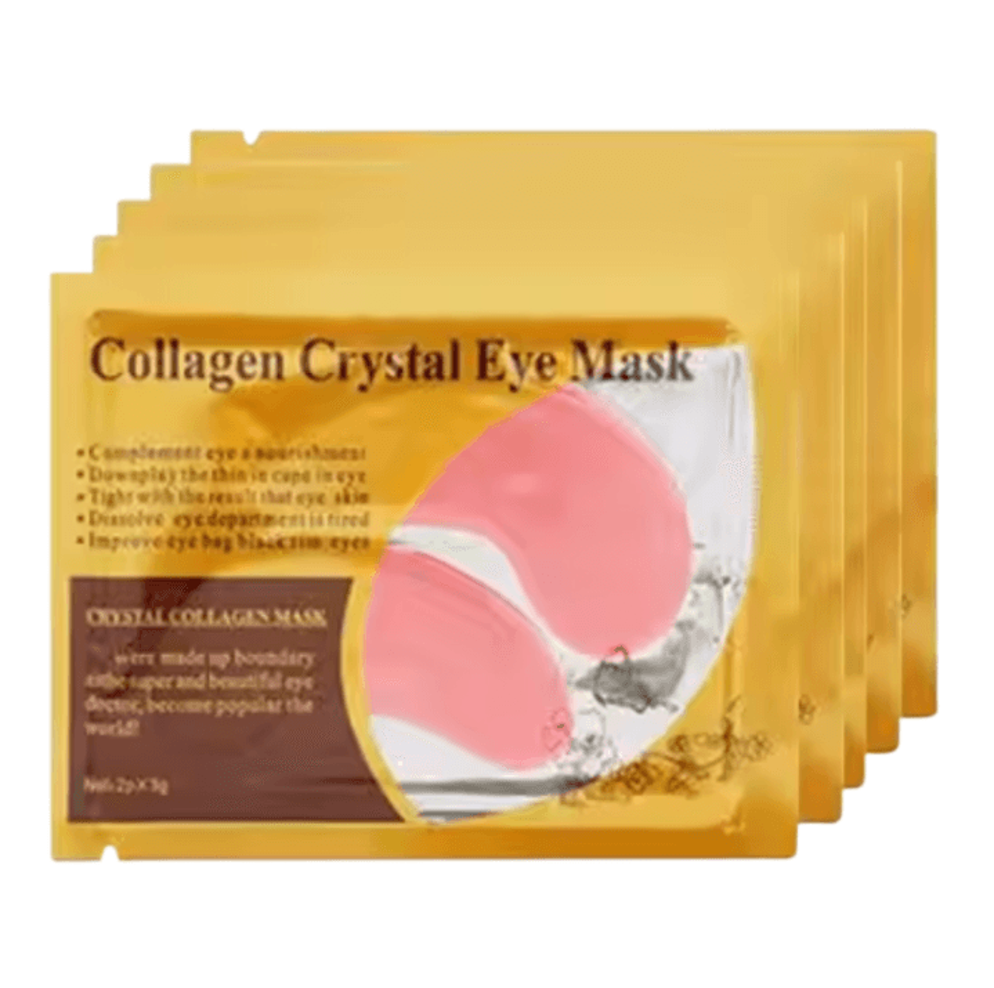 Gold Collagen Crystal Eye Mask 20 Pcs  10 Pairs  Firming  Moisturizing Nourishing UnderEye Skincare 4