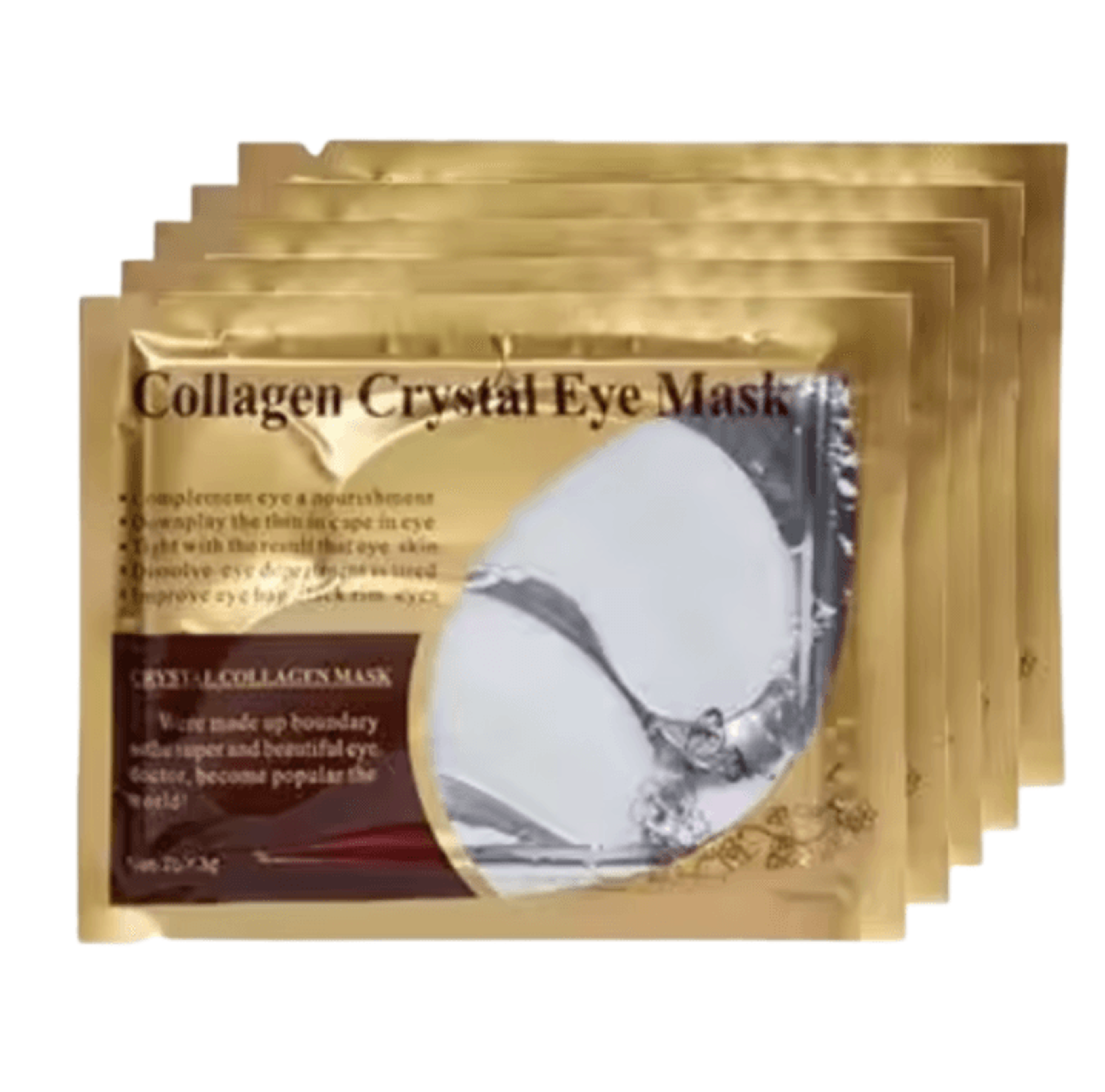 Gold Collagen Crystal Eye Mask 20 Pcs  10 Pairs  Firming  Moisturizing Nourishing UnderEye Skincare 5