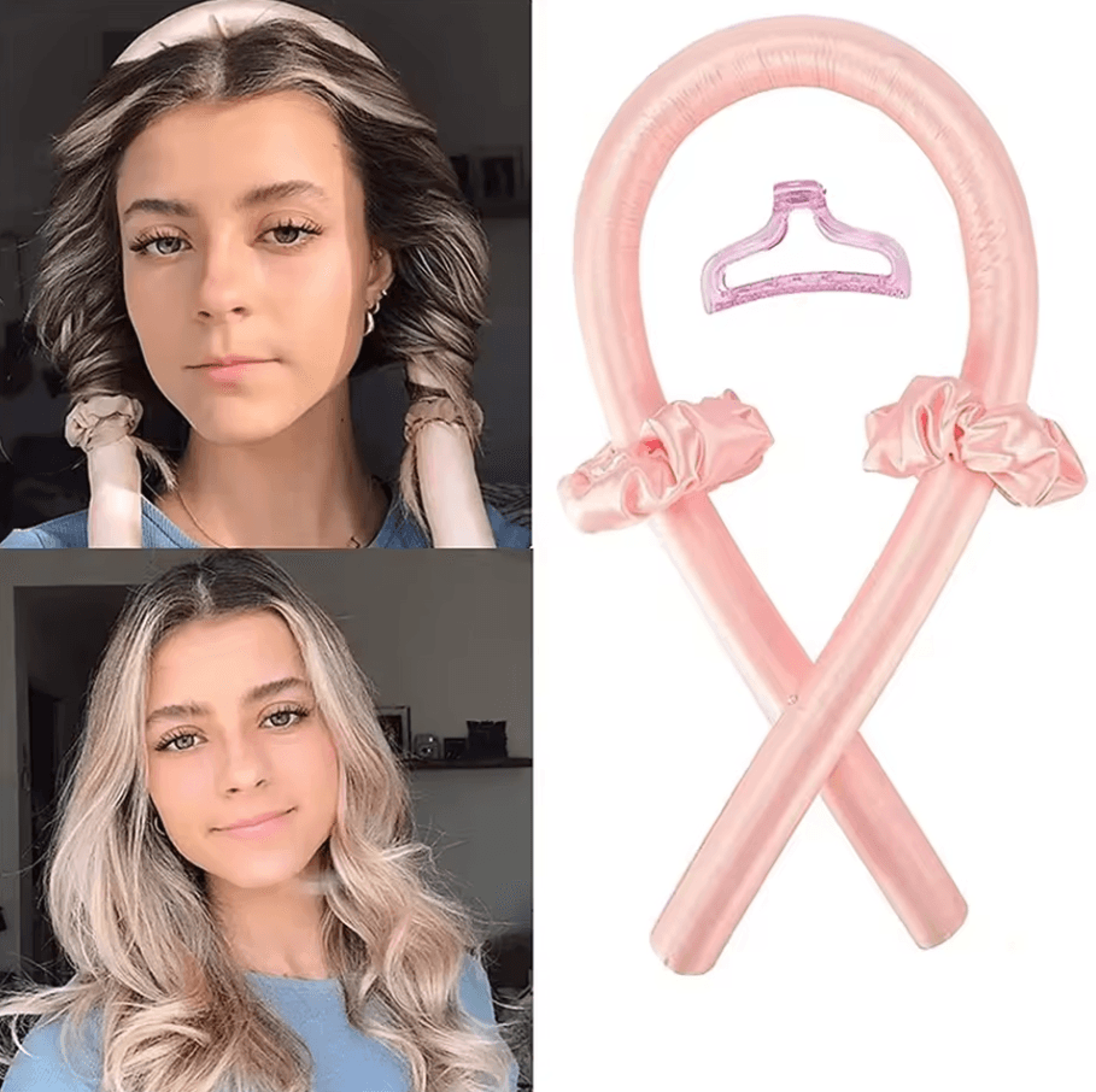 Luxury Silk Heatless Hair Curlers Headband NoHeat Curling Rod For Overnight Waves 2