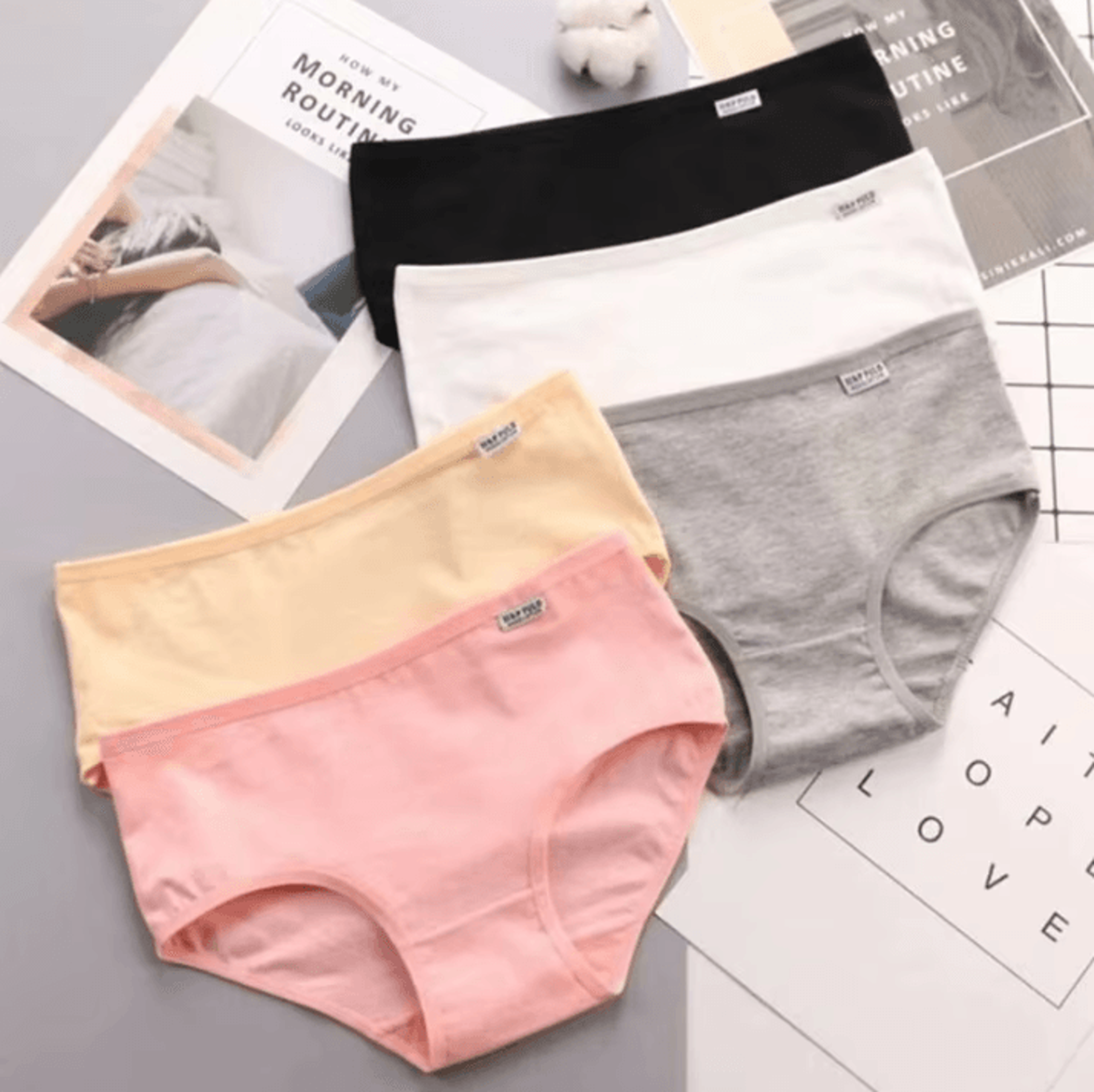 7Pcs Womens Cotton Panties Breathable Plus Size Underwear Briefs M4XL 2