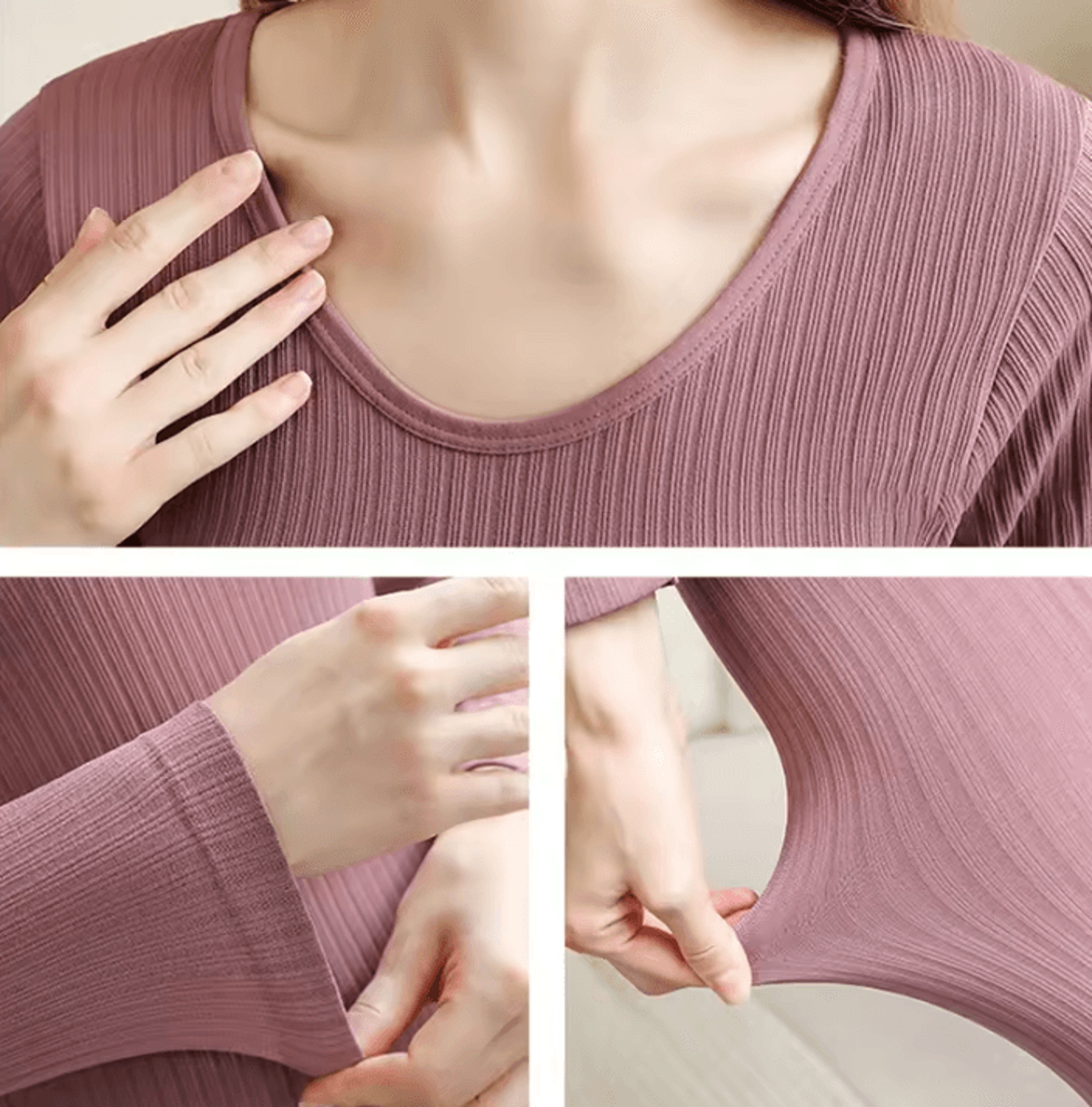 Womens Thermal Underwear Set Long Johns With Shaping And Middle Collar  One Size For 88143 Lbs 3