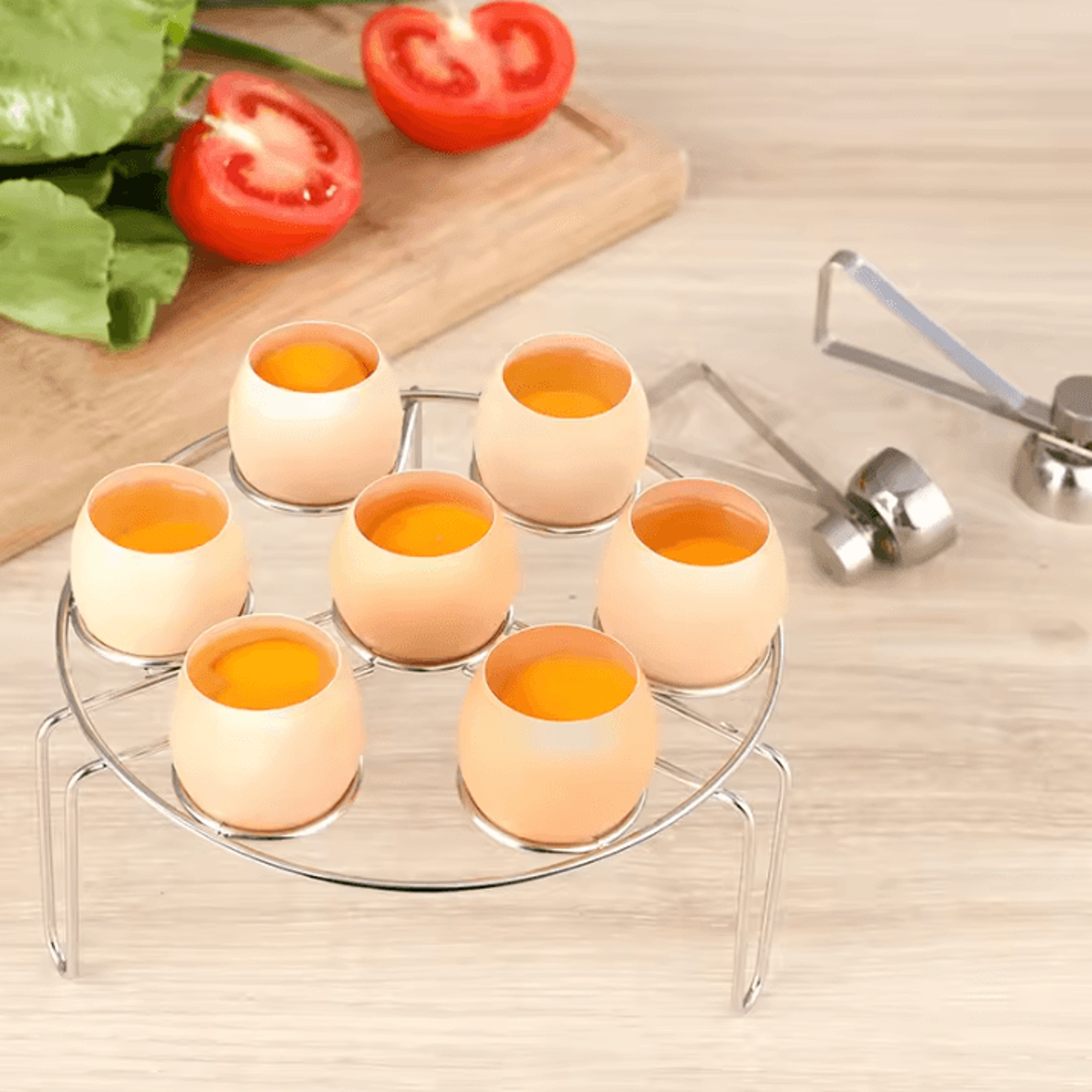 Stainless Steel Egg Topper Cutter And Metal Egg Scissors Kitchen Tool 2
