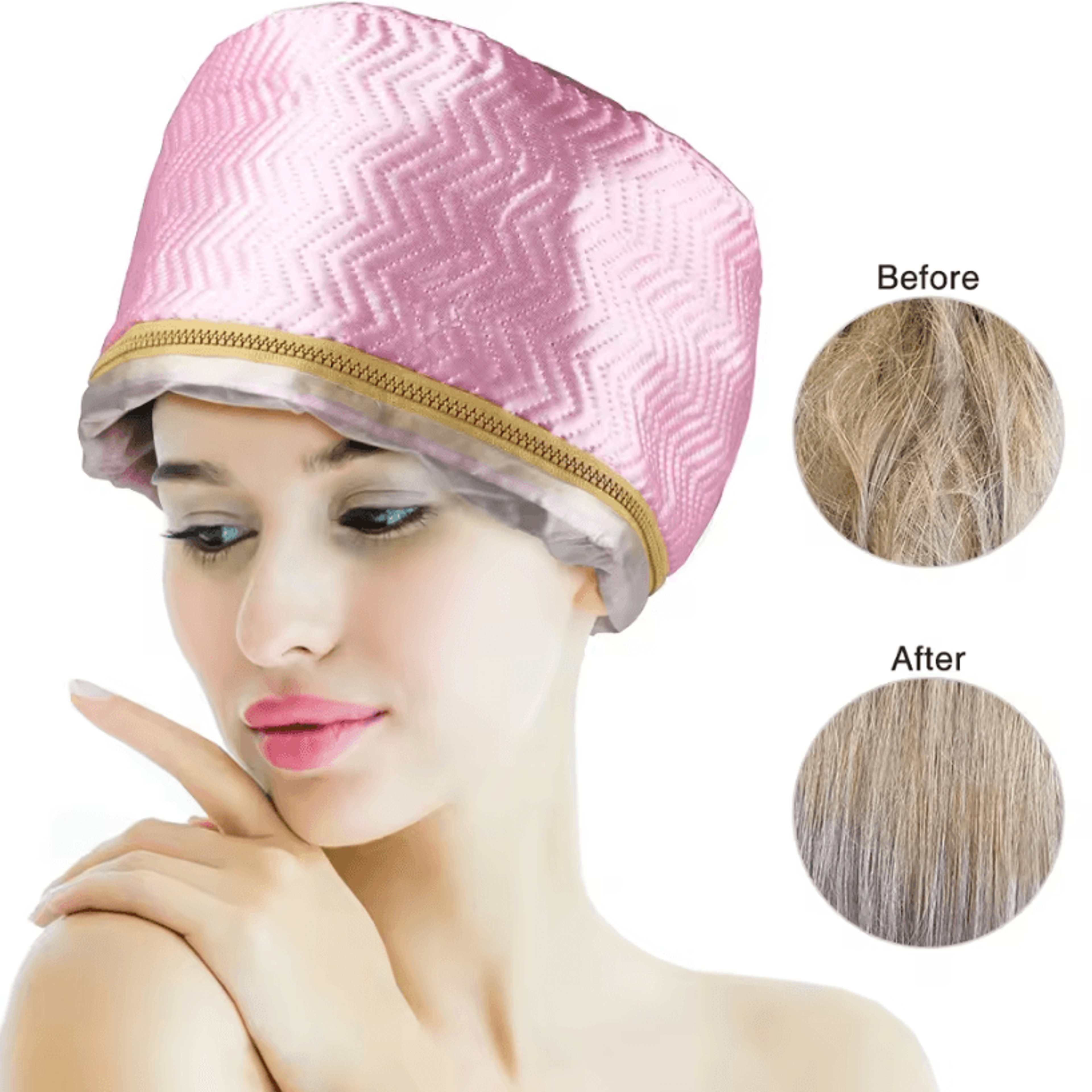 Thermal Hair Treatment Cap Bonnet With Heating For Home Spa And Salon 0