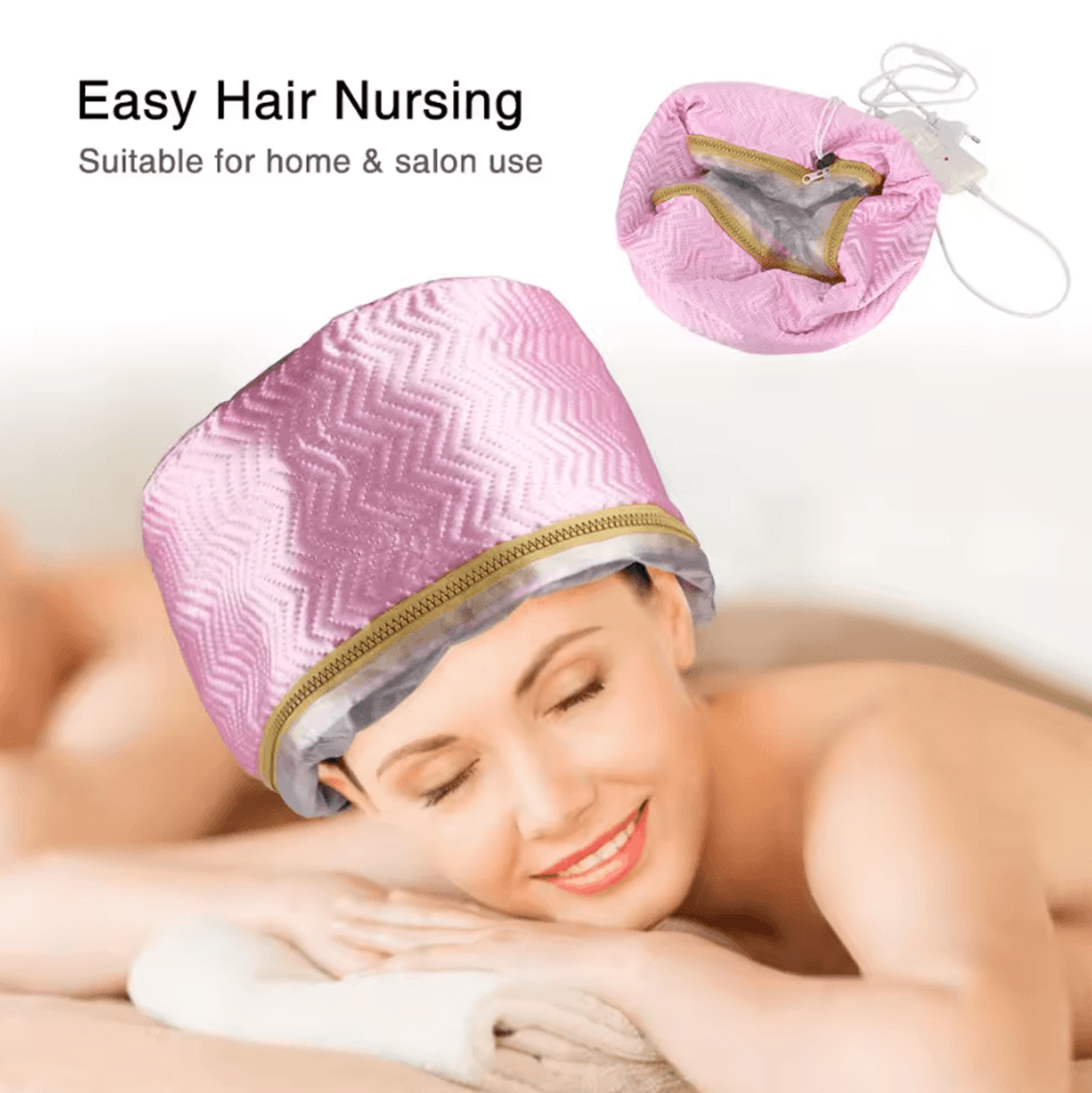 Thermal Hair Treatment Cap Bonnet With Heating For Home Spa And Salon 1