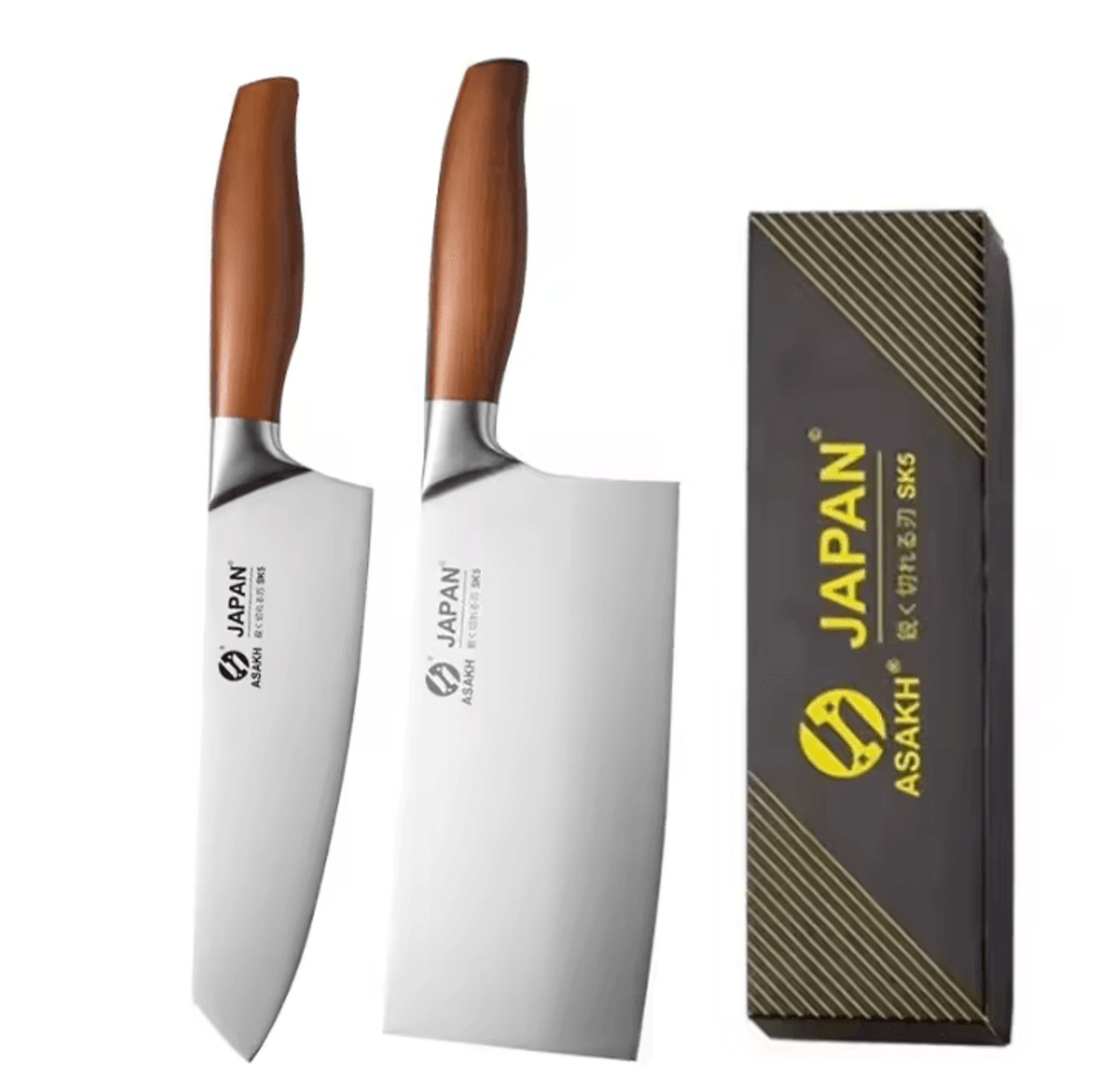Professional Japanese Kitchen Knives Set With Chef Santoku Fillet And Cleaver 8