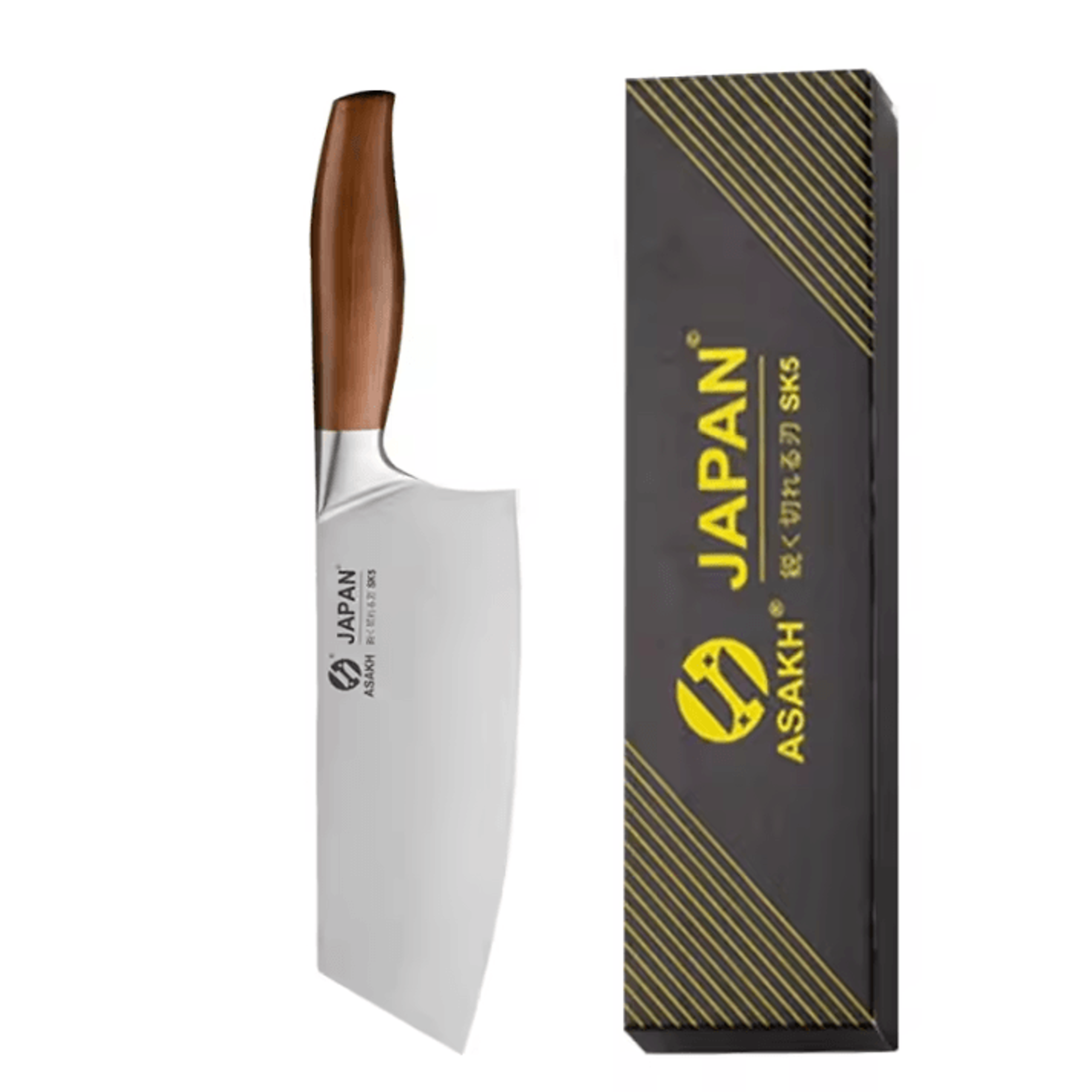 Professional Japanese Kitchen Knives Set With Chef Santoku Fillet And Cleaver 4