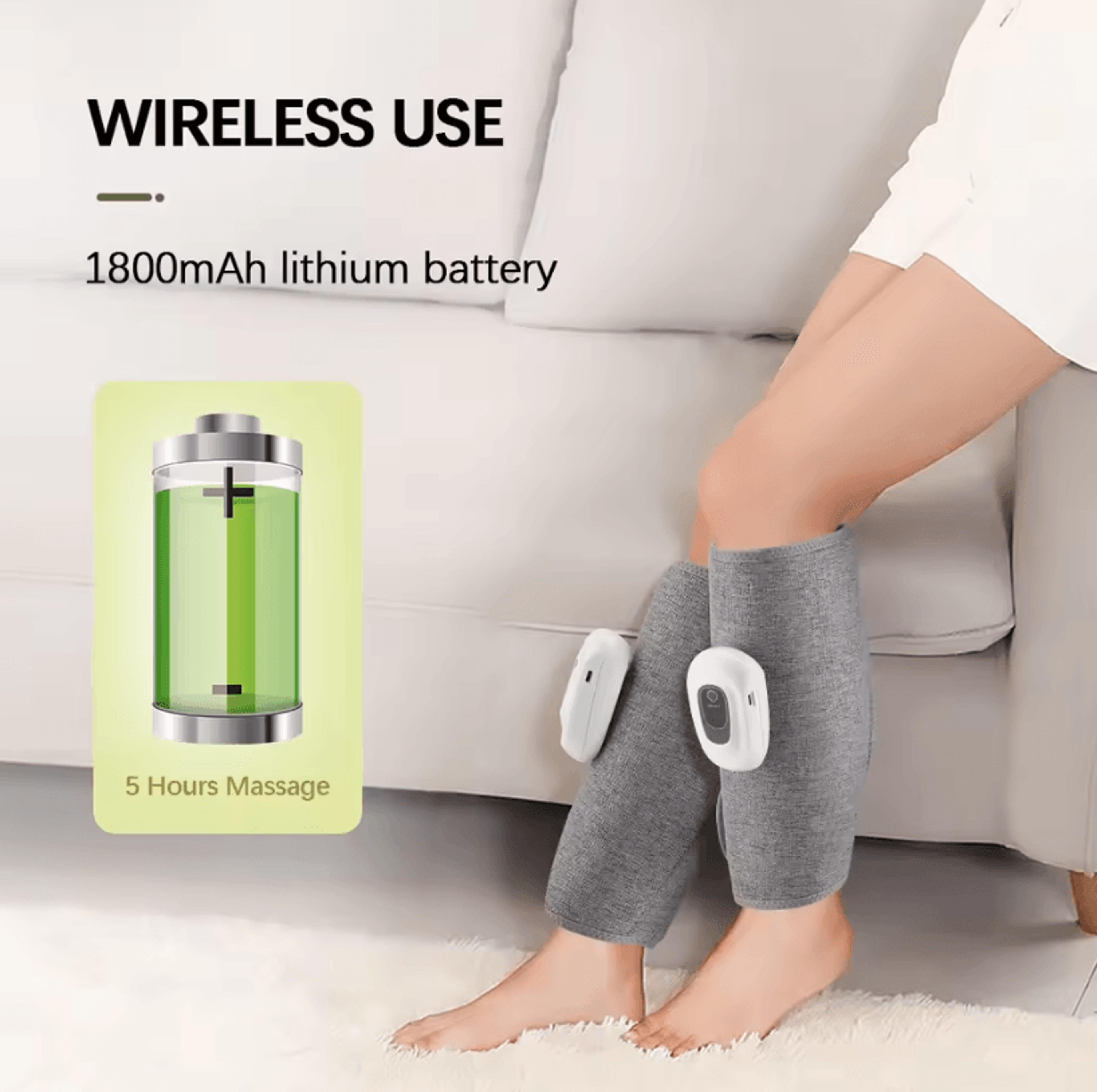 Electric 360 Wireless Air Pressure Calf And Leg Massager With 3 Modes 4