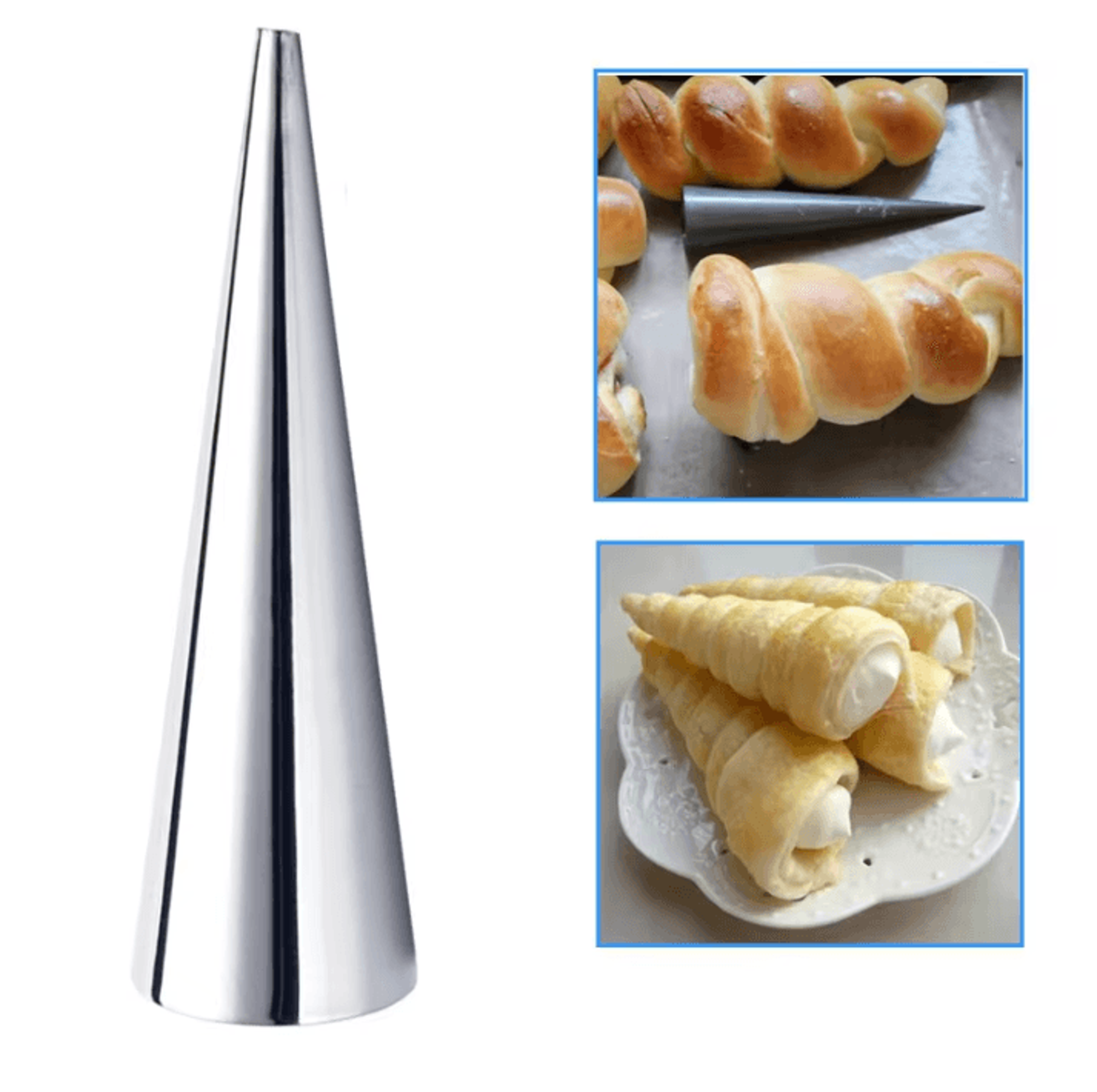 16PCS Conical Tube Cone Roll And Cream Horn Pastry Molds For Baking 2