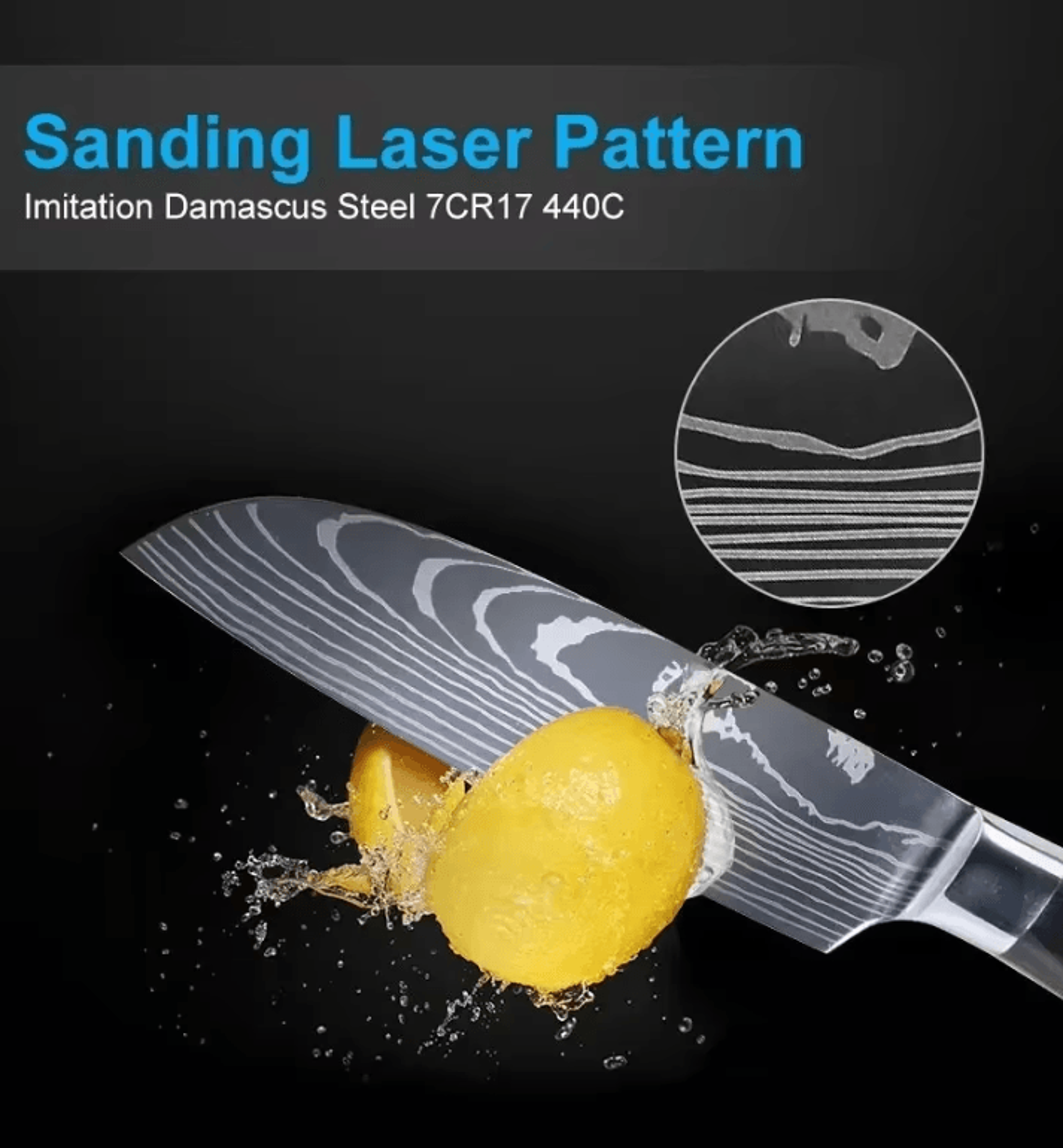 Professional Damascus Kitchen Knife Set  Japanese Santoku Cleaver  Stainless Steel Boning Knife 1