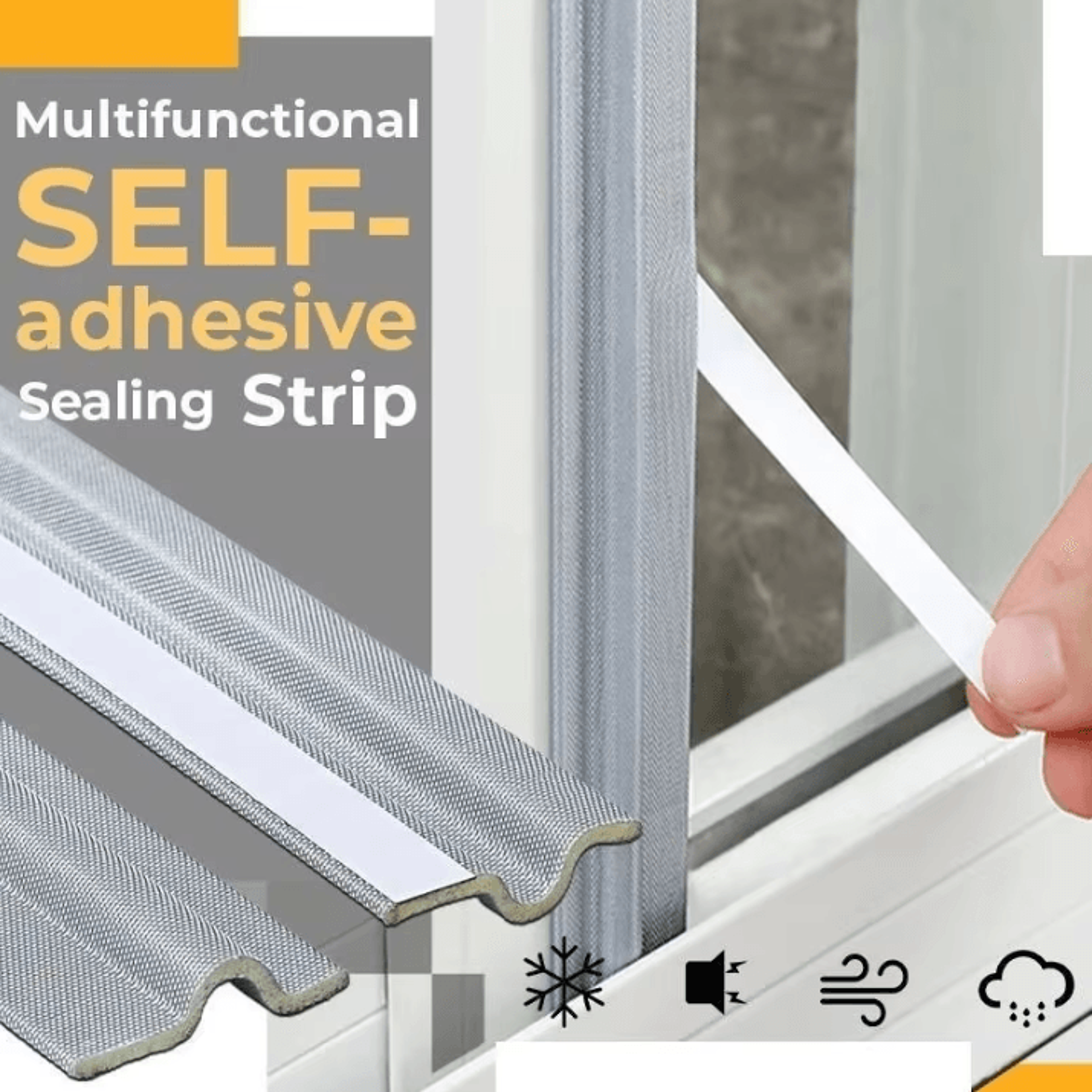 40M Acoustic Insulation Foam Window Weather Seal Strip  Windproof Soundproof Gap Filler For Doors   1
