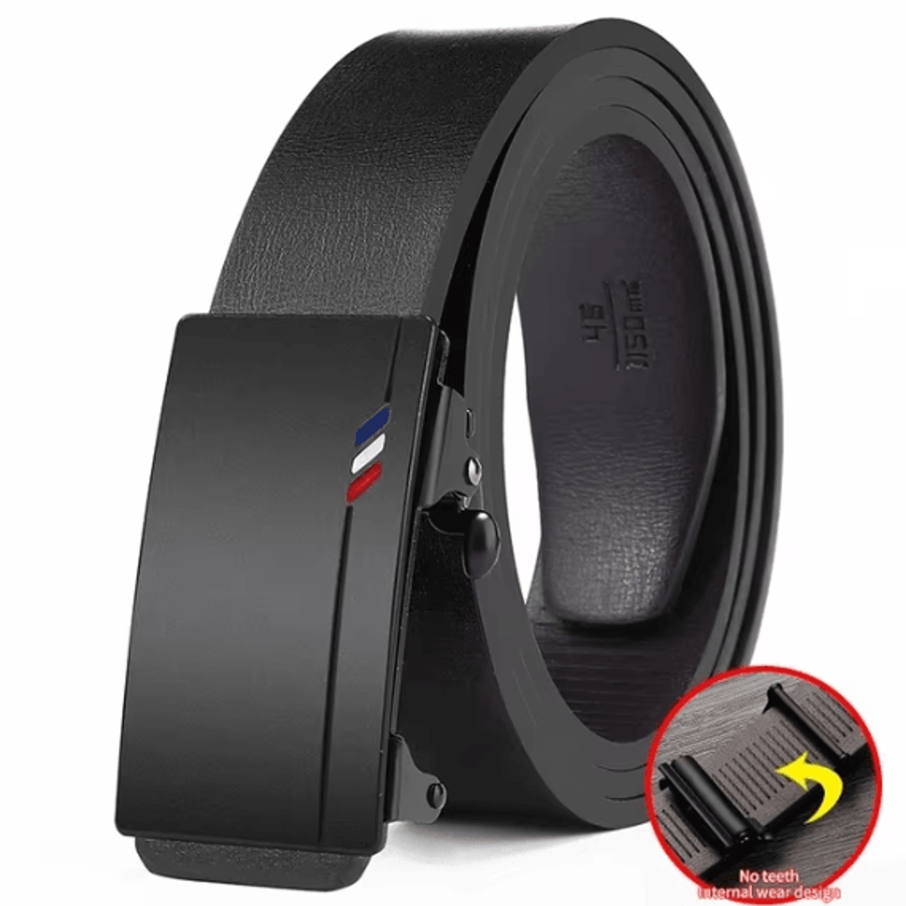 Luxury Genuine Leather Belt For Men  Quality Mens Automatic Buckle Belt With Metal Strap 1