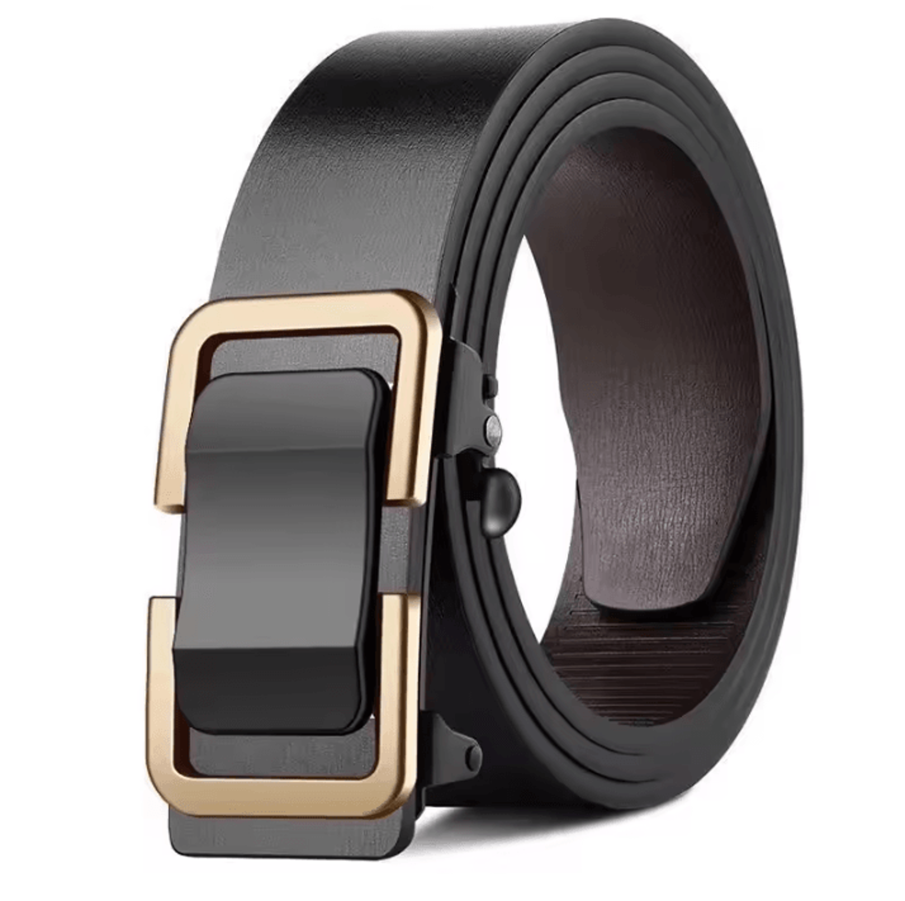 Luxury Genuine Leather Belt For Men  Quality Mens Automatic Buckle Belt With Metal Strap 9