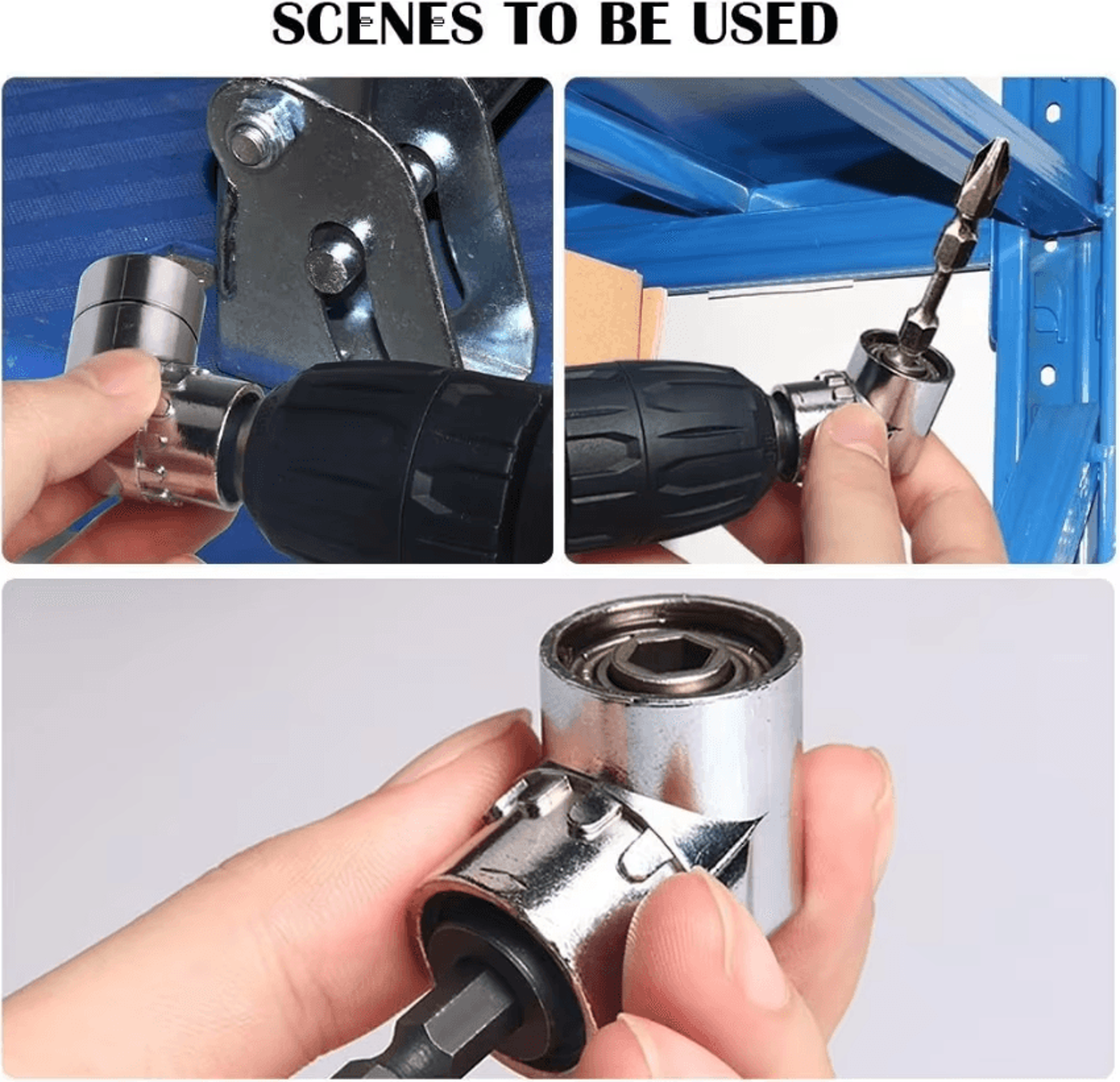Impact Grade 105 Angle Socket Adapter Set  Power Tool Driver Extension  Screwdriver Holder 3