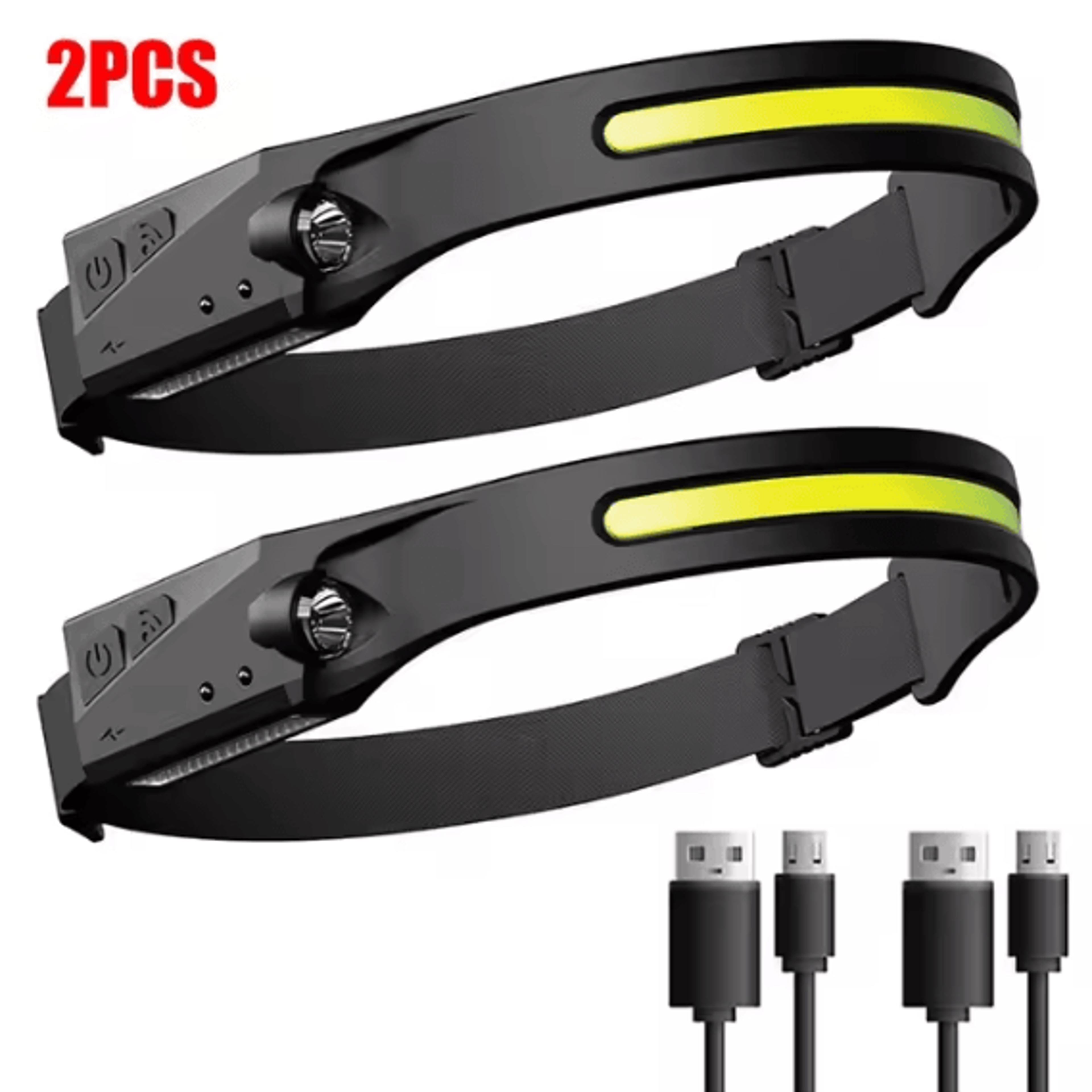 Rechargeable LED Sensor Headlamp  5Mode HandsFree Head Flashlight For Fishing Camping  Outdoor Use 9