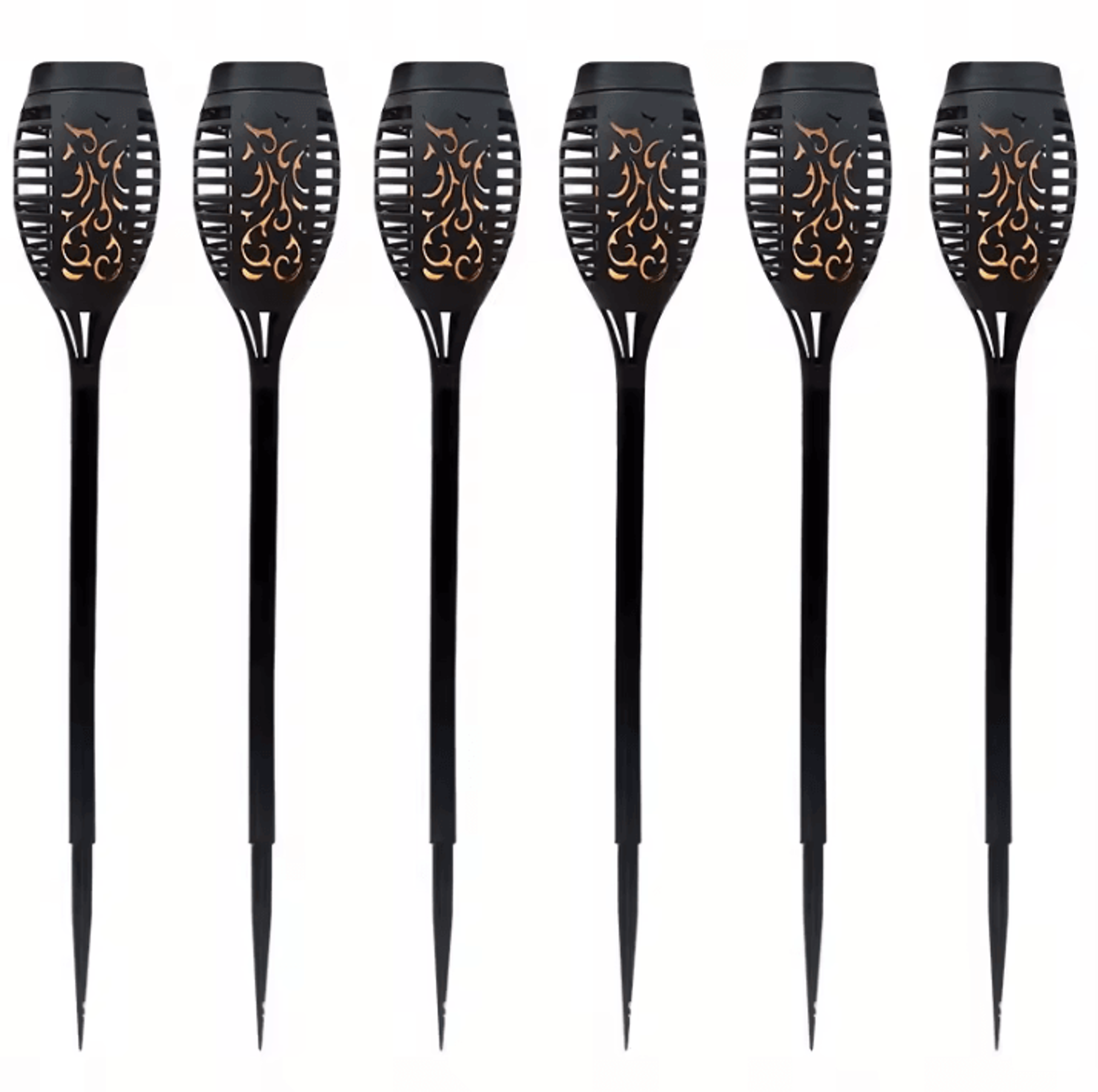 12LED Solar Flame Torch Lights  Waterproof Flickering Garden  Pathway Outdoor Solar Lamps 9