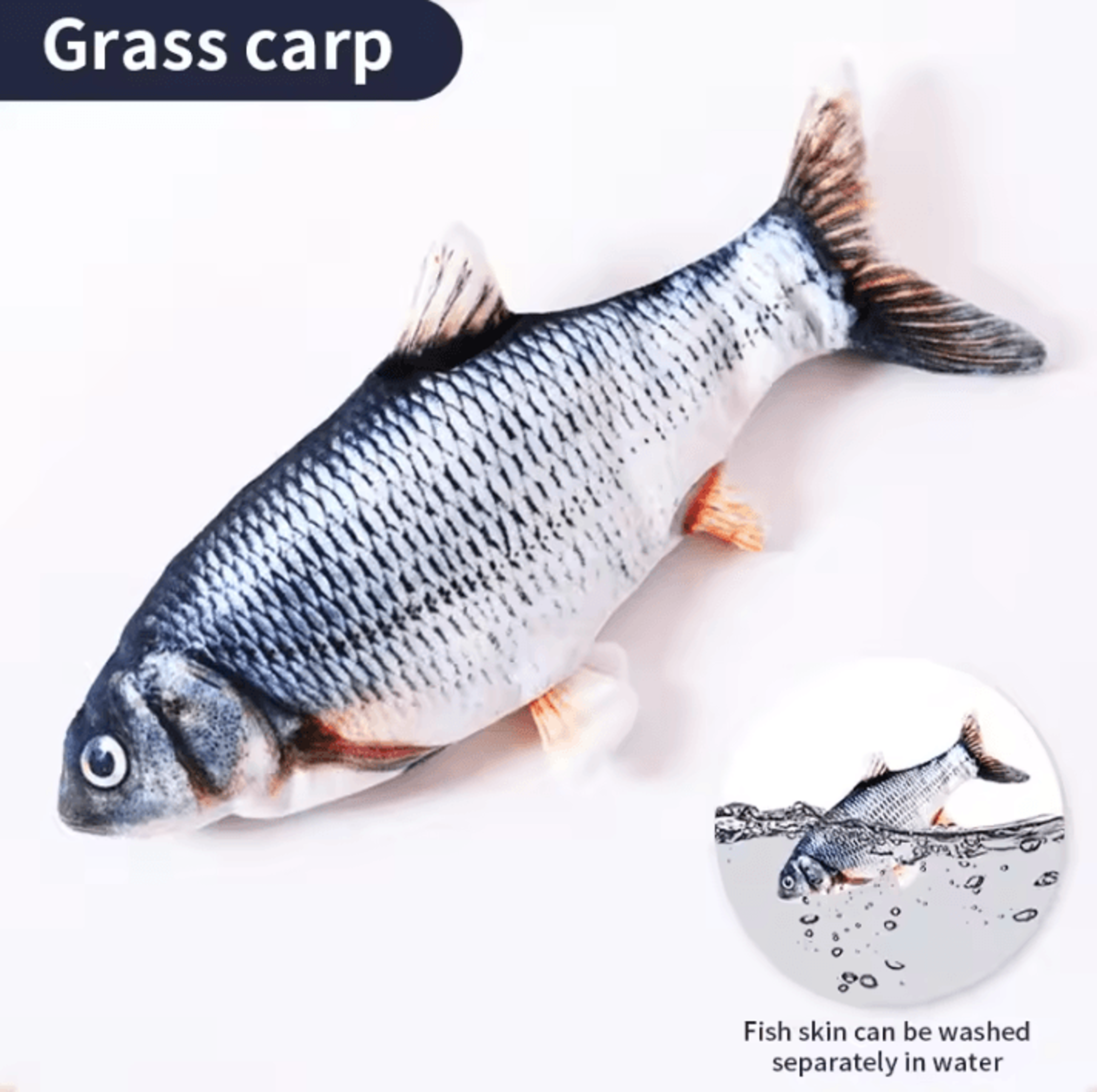 Interactive USB Rechargeable Floppy Fish Toy  Electric Simulation Chew  Training Toy For Cats  Dogs 6