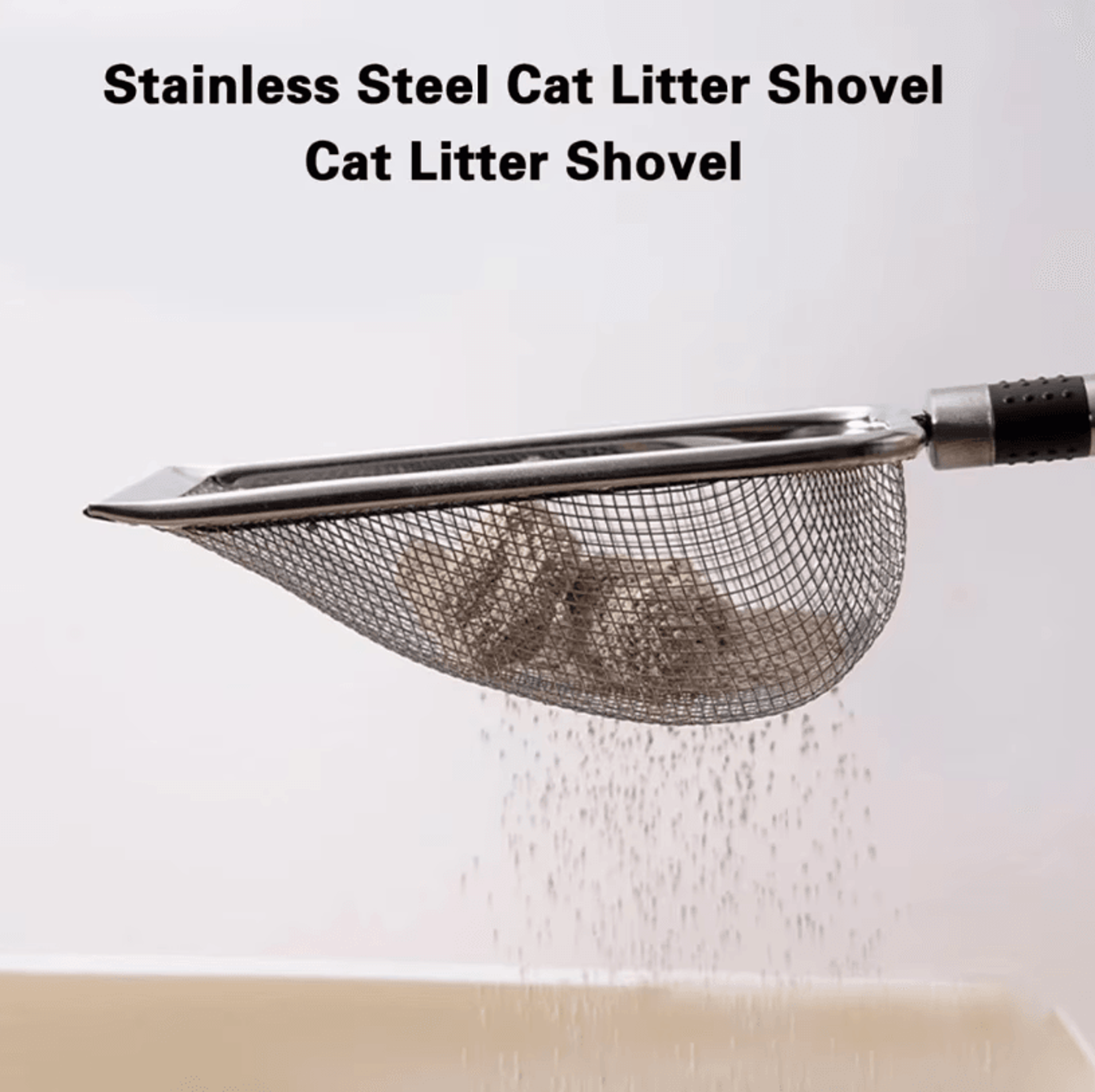 Stainless Steel Cat Litter Scoop  Durable RustResistant Ergonomic Pet Waste Scoop For Quick Cleanup 3