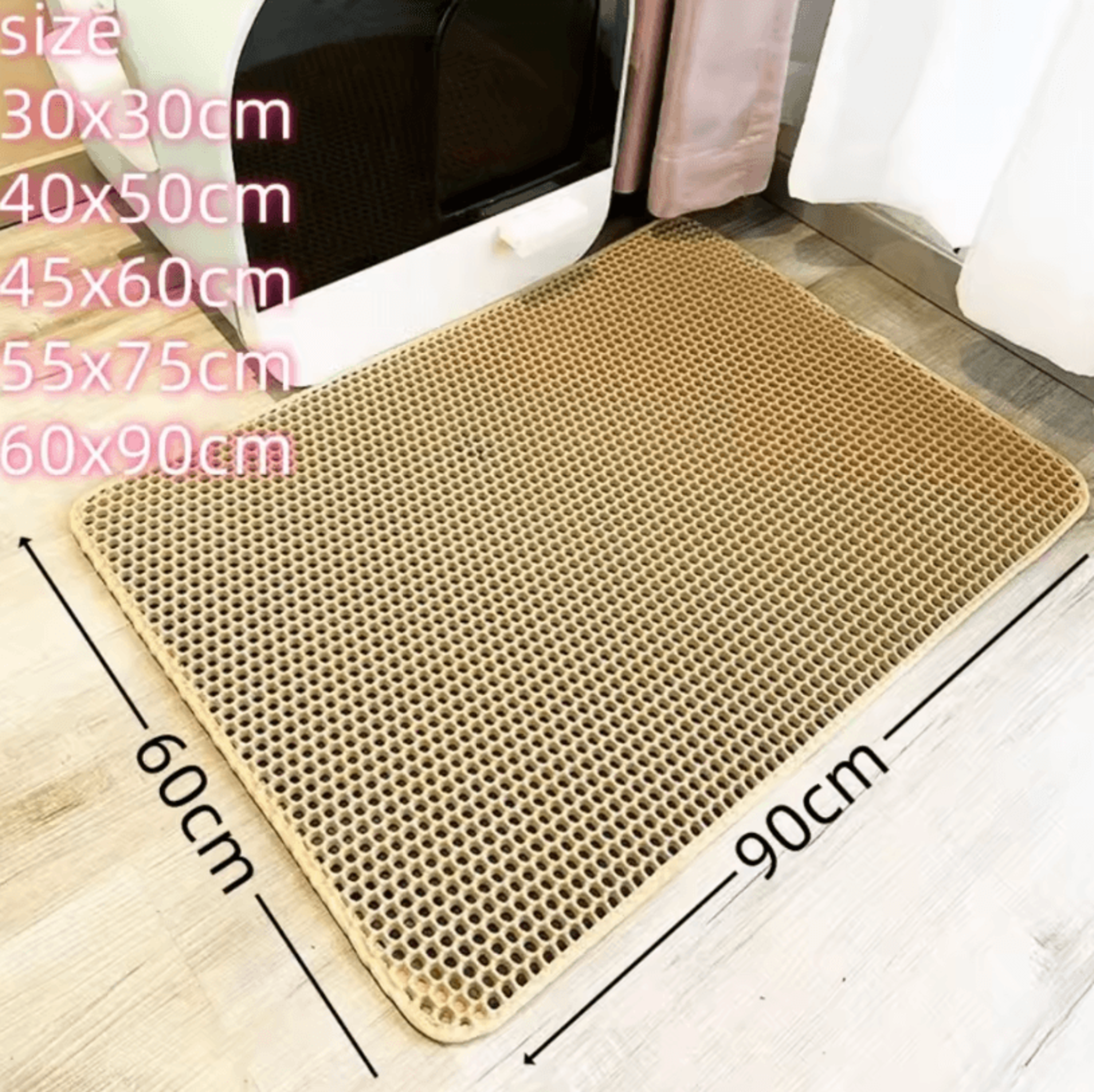 Large Waterproof EVA Cat Litter Mat  Double Layer Pet Toilet  Litter Box Catcher Mat 0