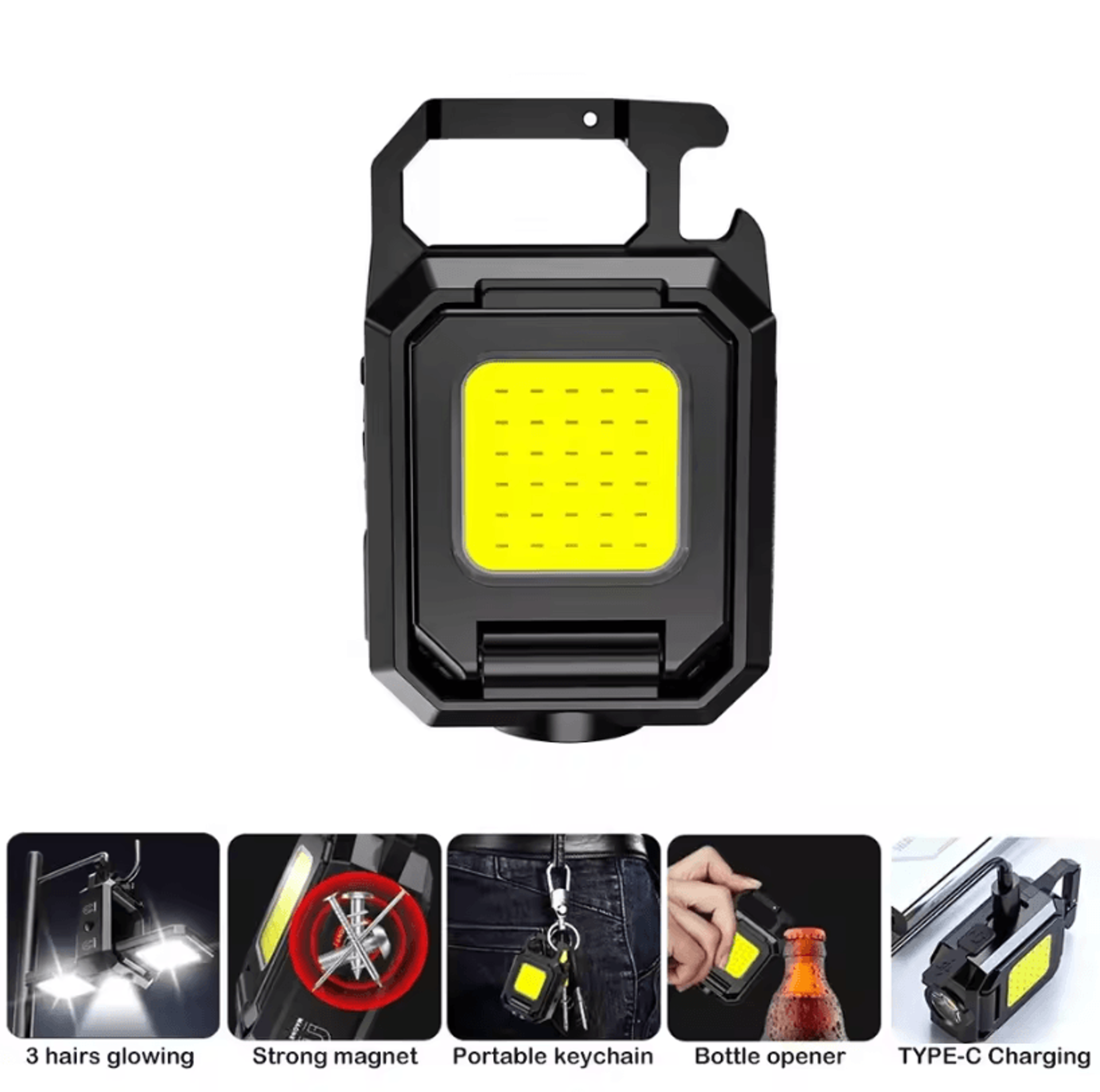 USB USB Rechargeable Keychain Light  COB Pocket Flashlight And Mini XPE Work Light Emergency USB Fl 4