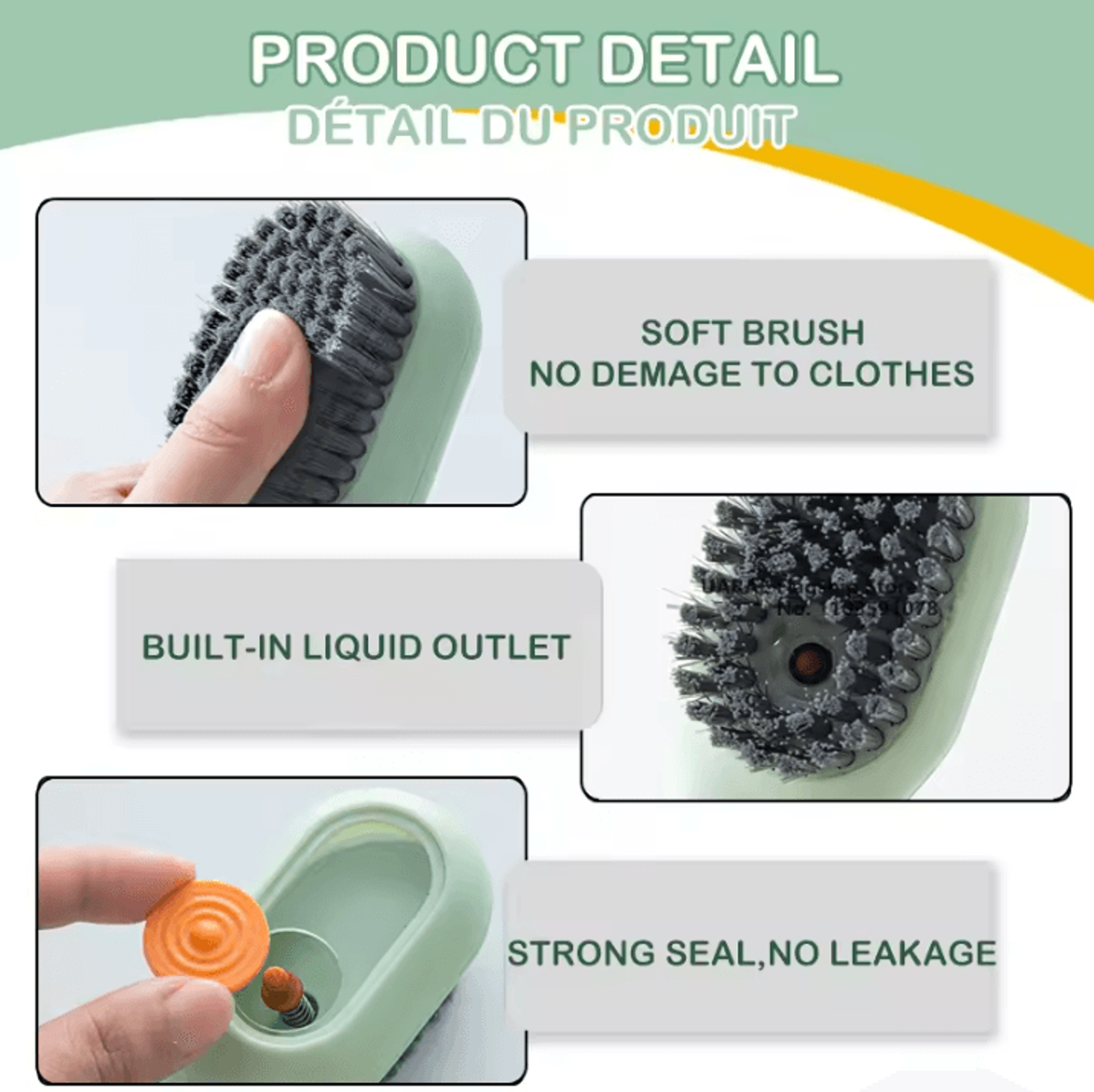 Multifunction Liquid Shoe Cleaning Brush  Shoe Cleaner With Soap Dispenser  Soft Bristle Shoe Brush 4
