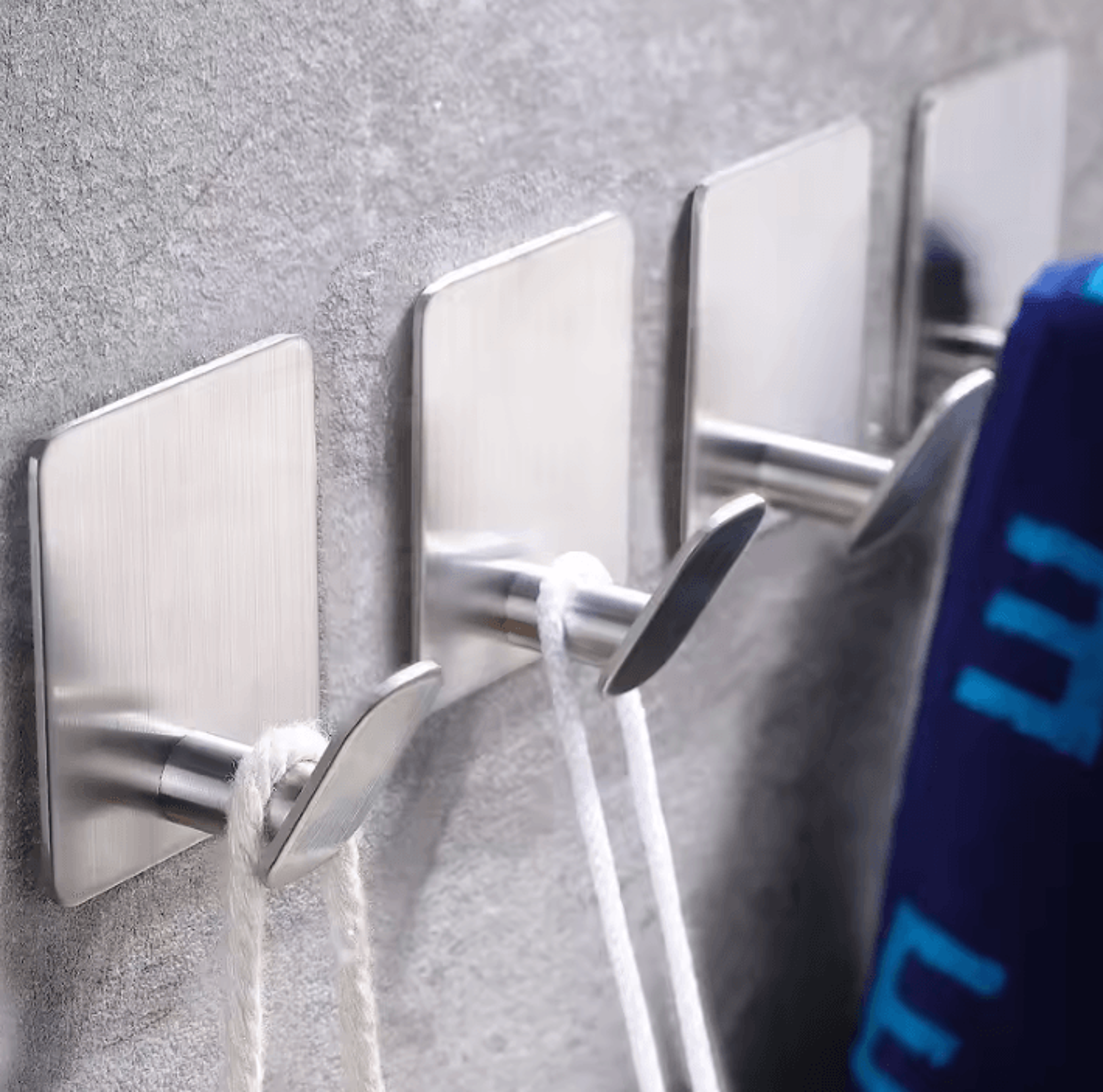 4 Pcs Stainless Steel Wall Hooks  Adhesive Bathroom Robe Hooks  MultiPurpose Hanger Hooks For Towel 13