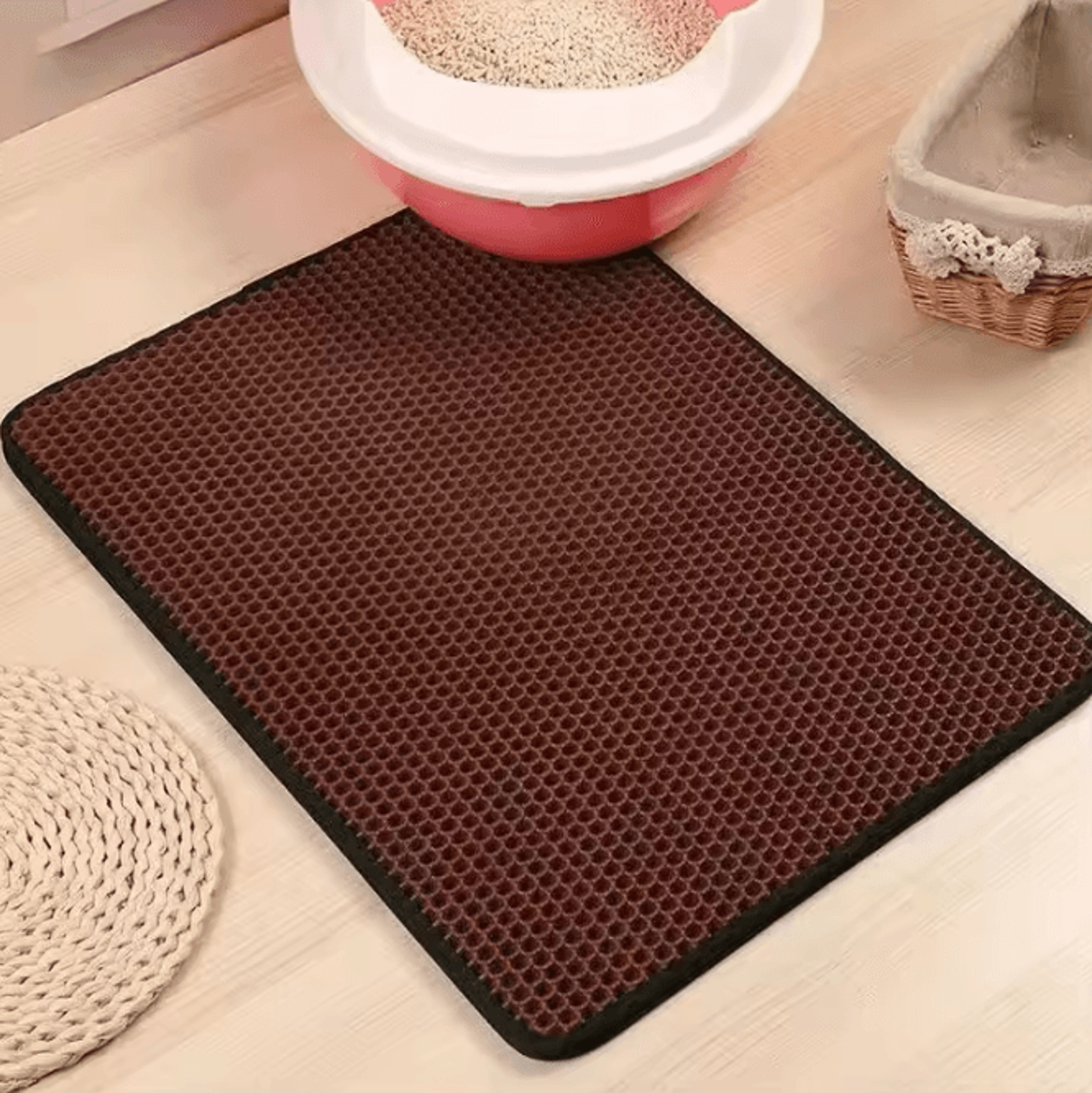 Cat Litter Mat  Double Layer Waterproof Pet Pad With NonSlip Sand Catcher Washable Clean Mat 6