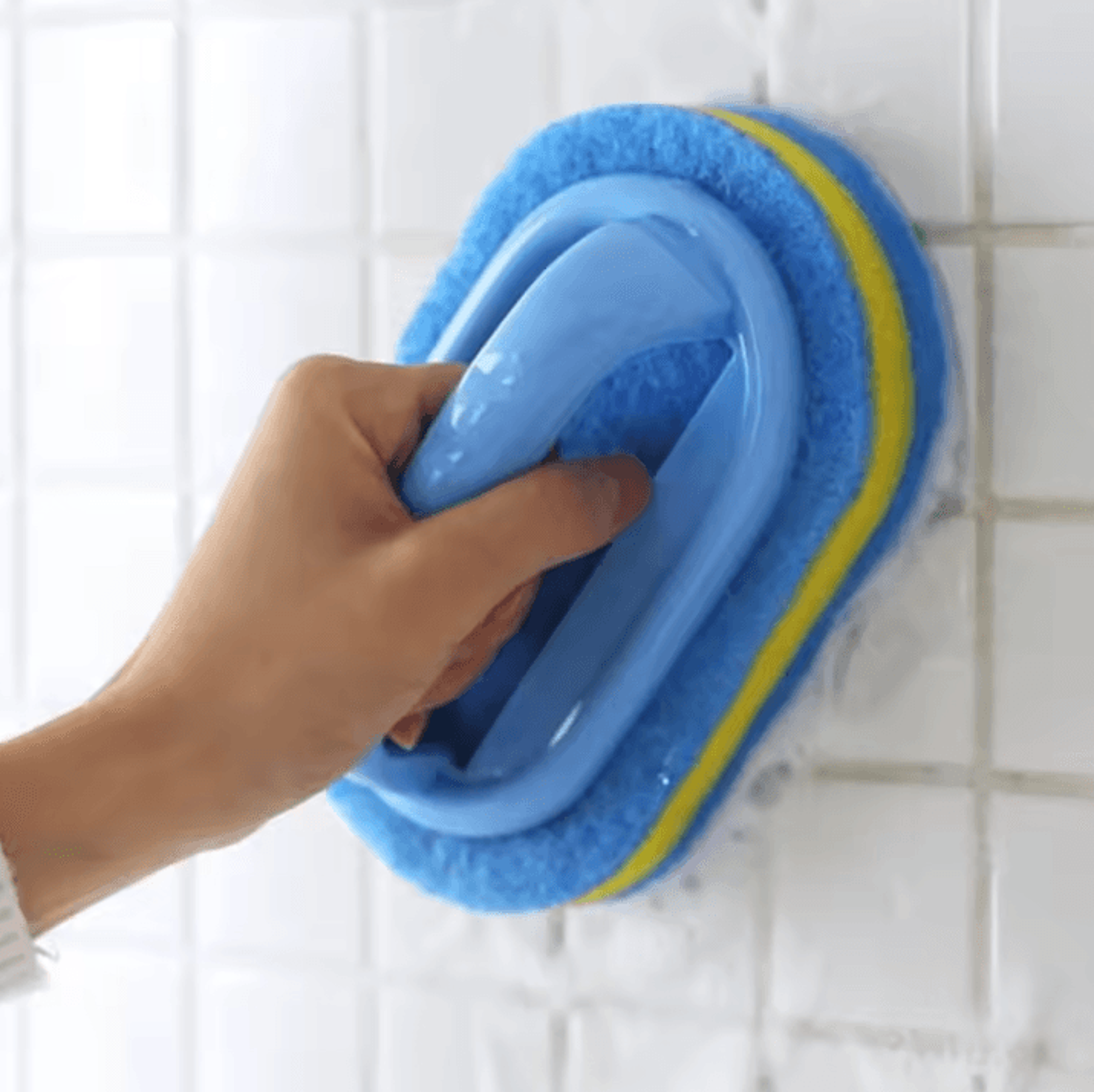 Household Cleaning Brush  SelfSqueezing Scrub Brush With Handle For Kitchen  Bathroom Scrubbing Too 0