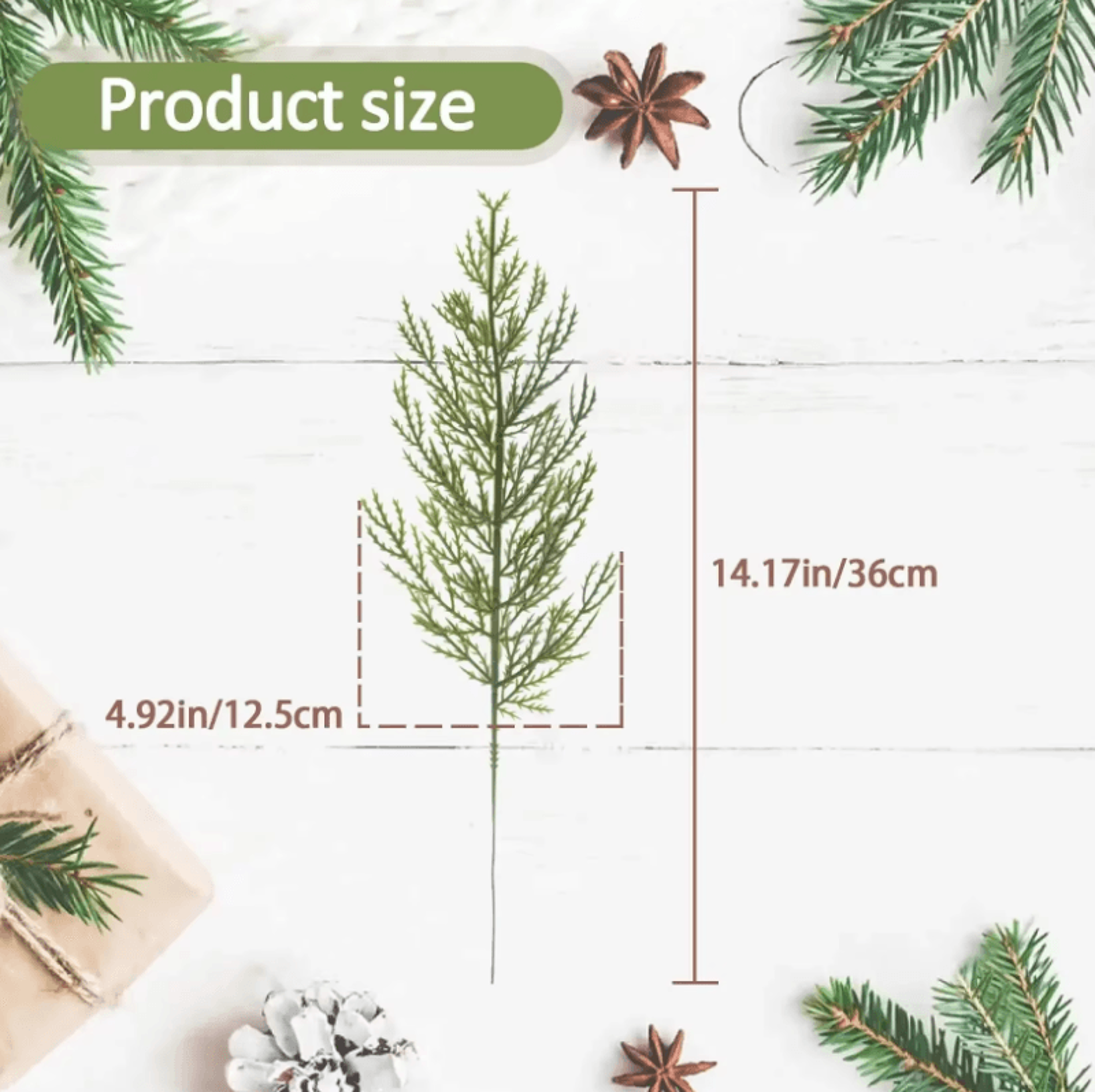 24 Pcs Artificial Pine Branches Christmas Evergreen Sprays For DIY Holiday Greenery And Christmas S 4