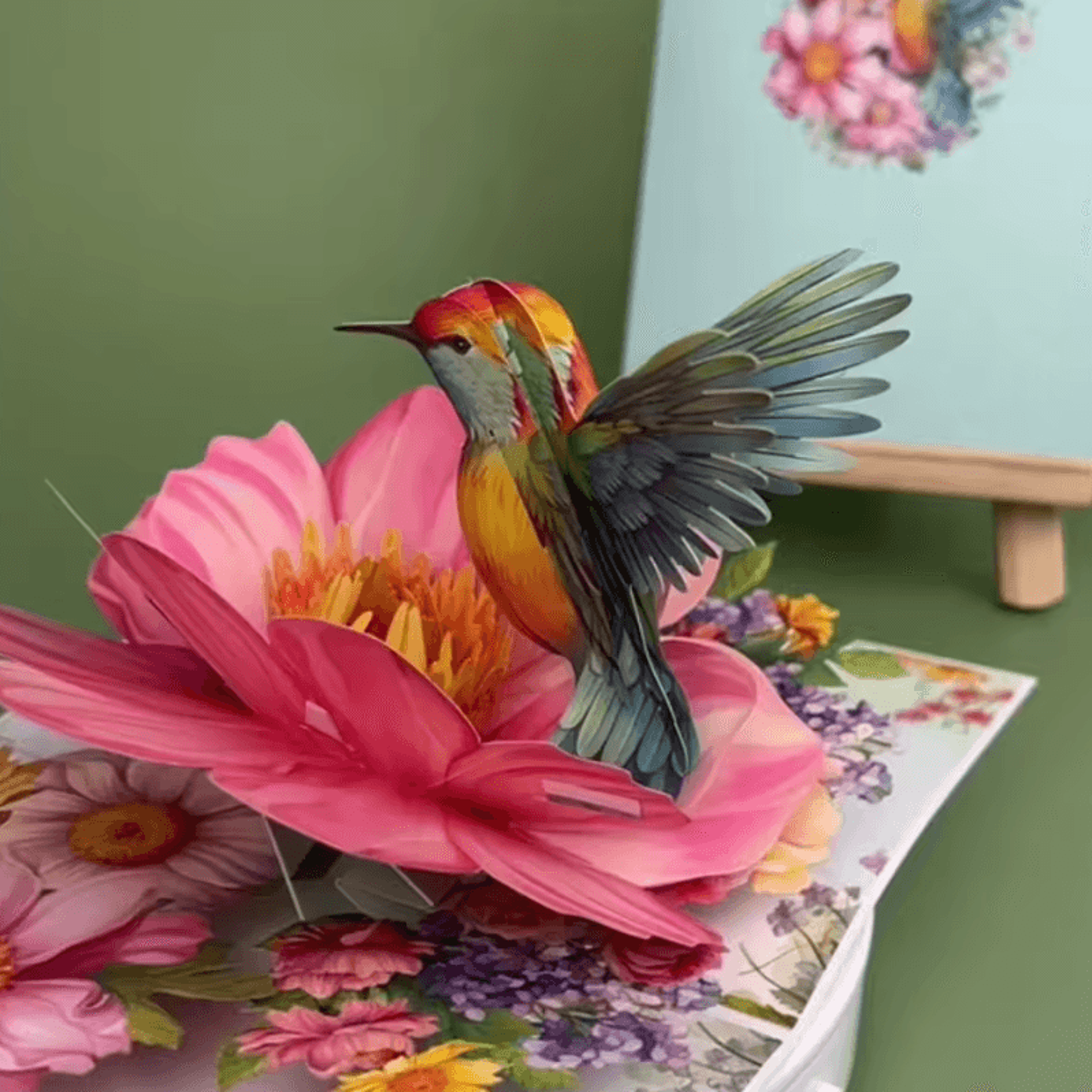3D Pop Up Flower Greeting Card Handmade For Wedding Anniversary Birthday Valentine Thank You 4