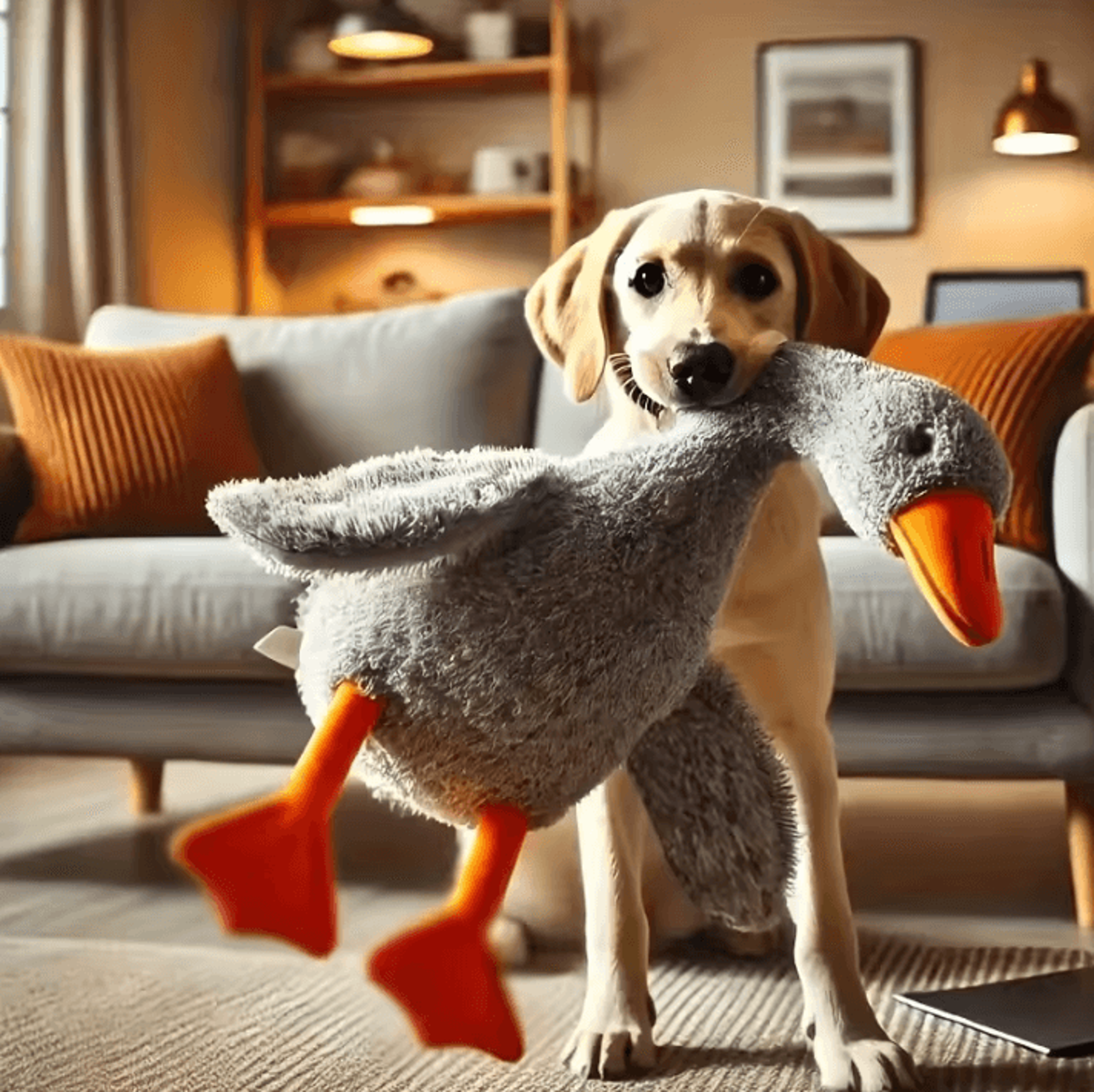 20Inch Plush Duck Toy For Pets  Anxiety Relieving Pet Toy For Cats  Dogs Soft Colorful Companion 4