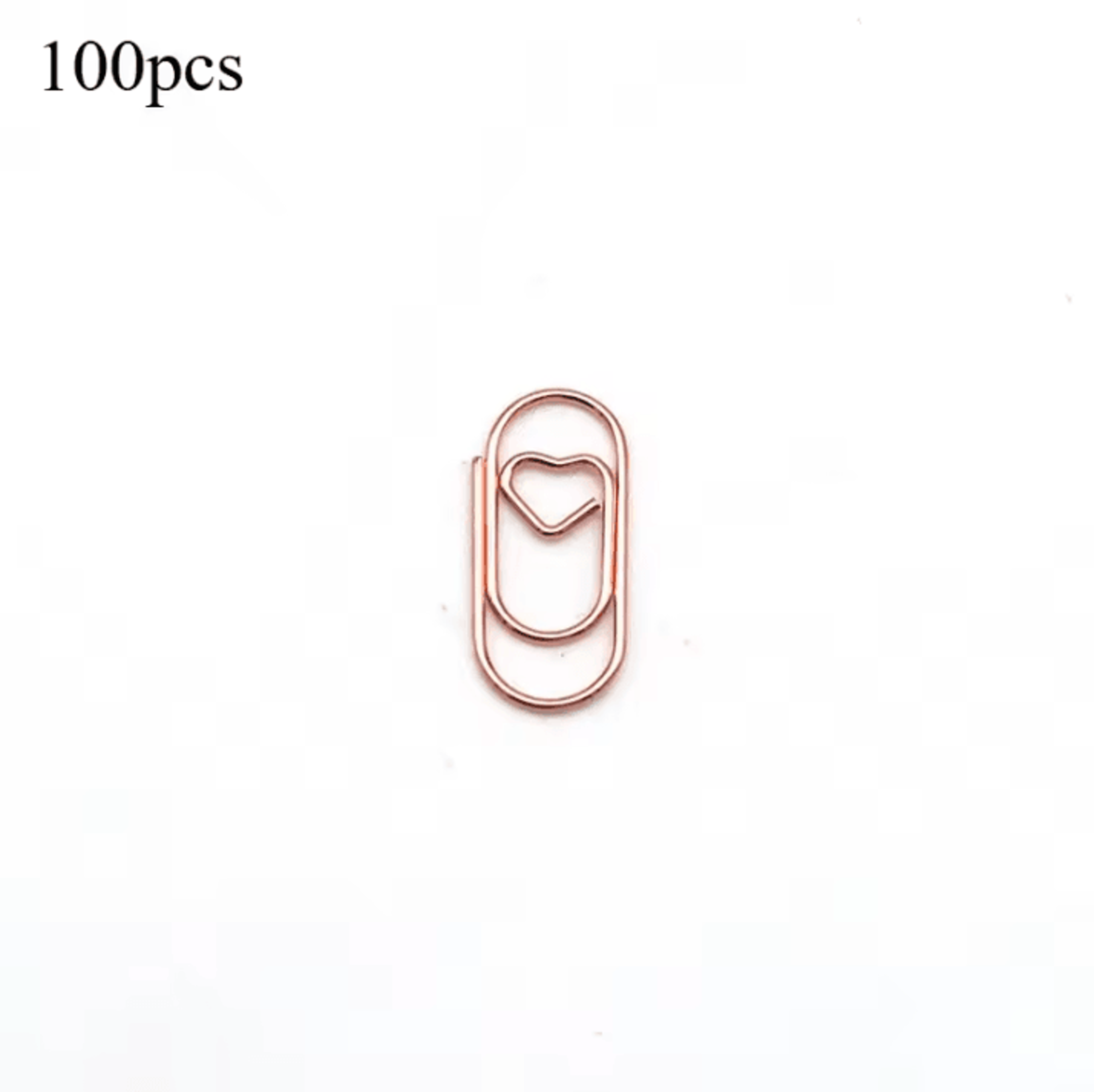 100PCS Mini Heart Shaped Paper Clips Cute Decorative Paperclips For Office School  Home Organizatio 5