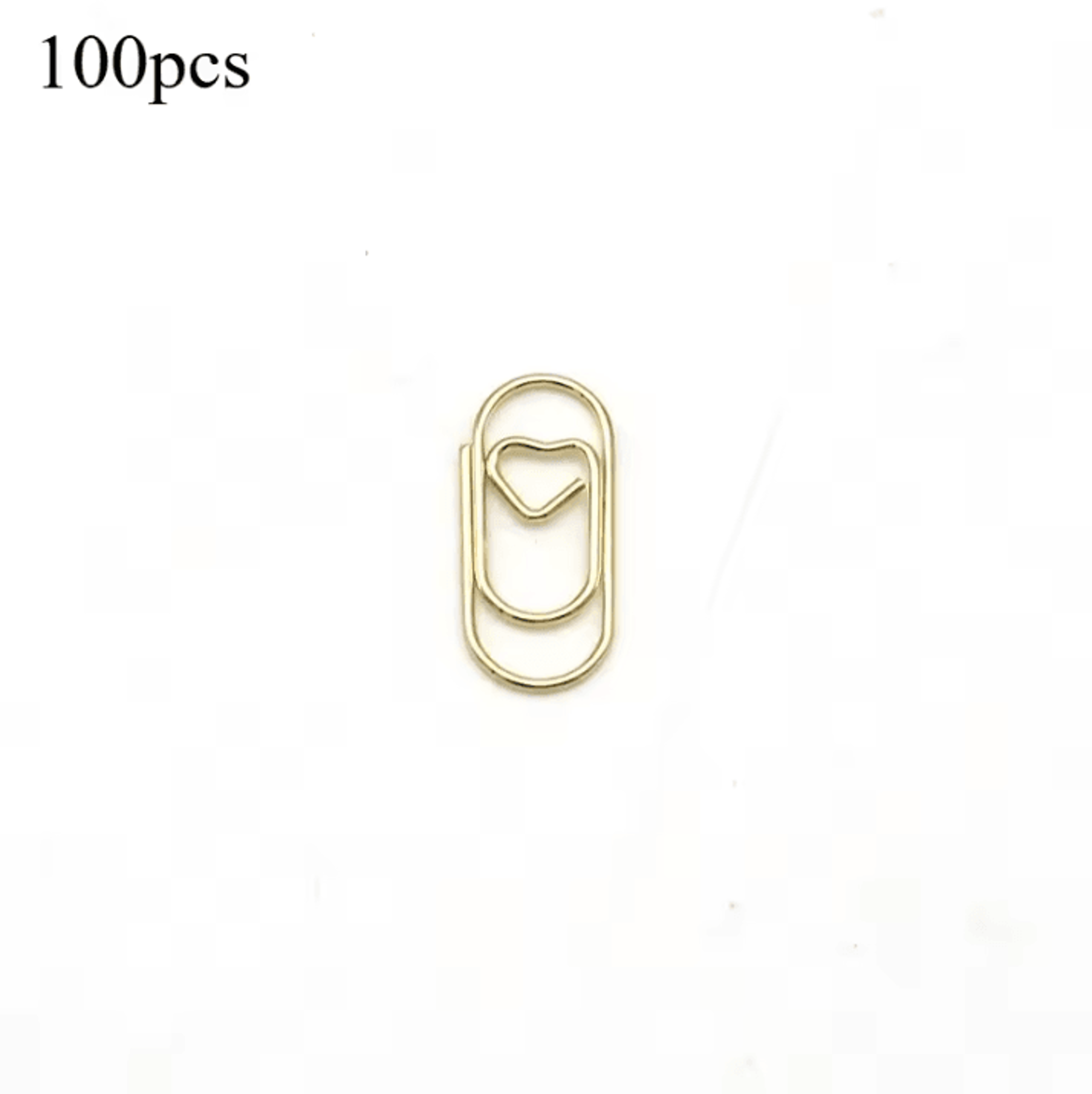 100PCS Mini Heart Shaped Paper Clips Cute Decorative Paperclips For Office School  Home Organizatio 7