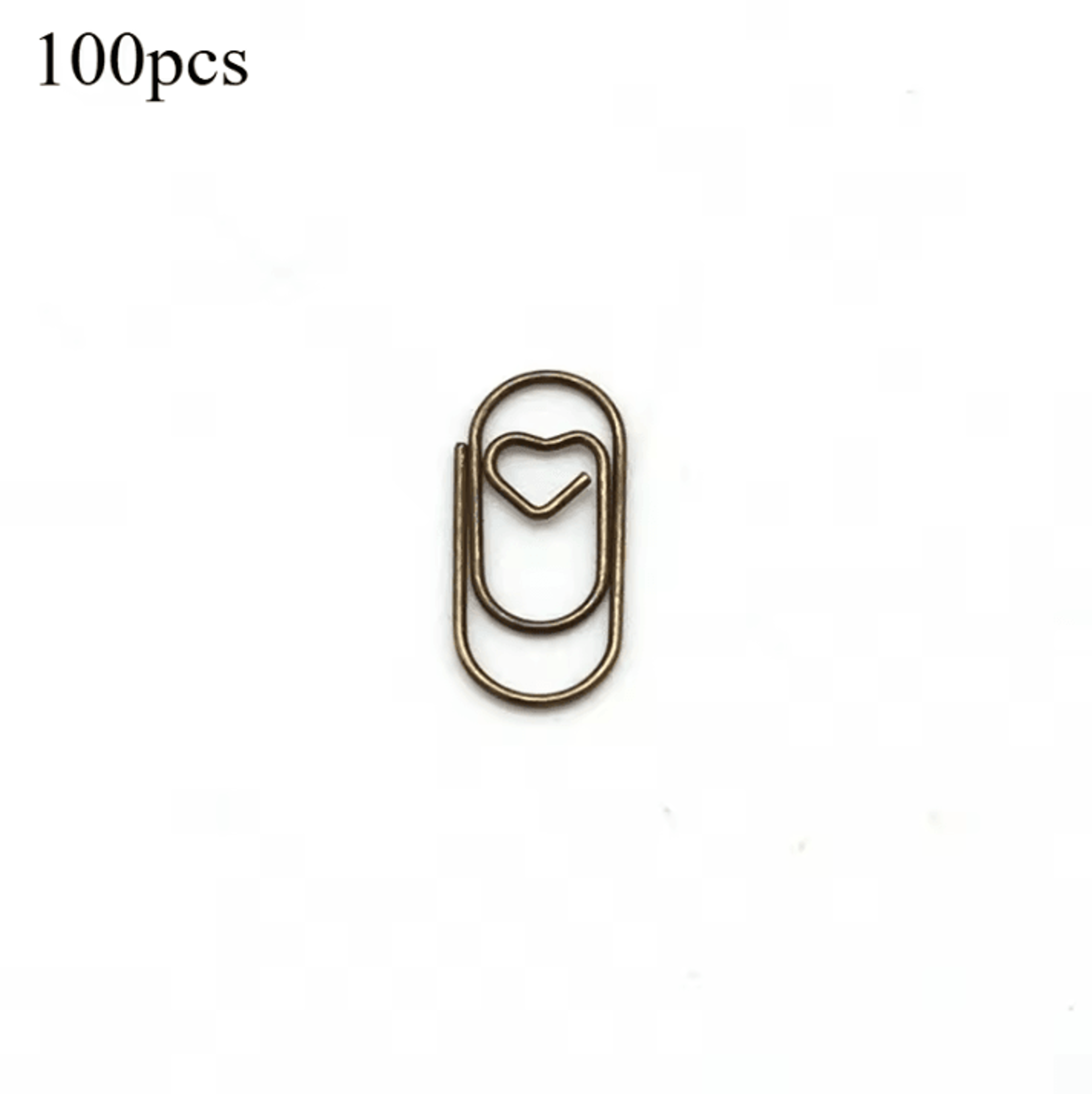 100PCS Mini Heart Shaped Paper Clips Cute Decorative Paperclips For Office School  Home Organizatio 8
