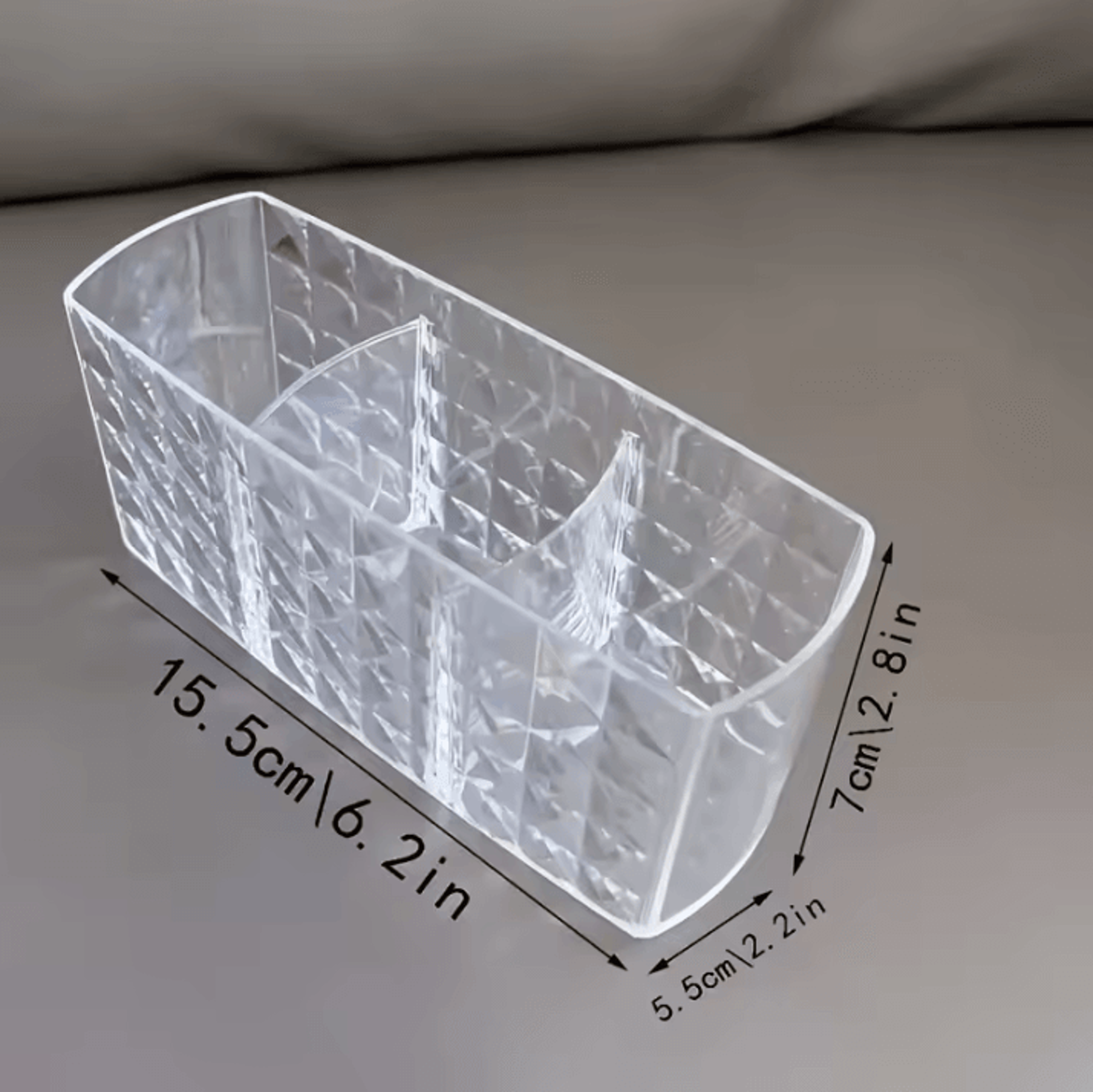 Clear Acrylic Makeup Brush Holder  Clear Cosmetic Organizer  Desk Brush Storage Case For Makeup Too 4