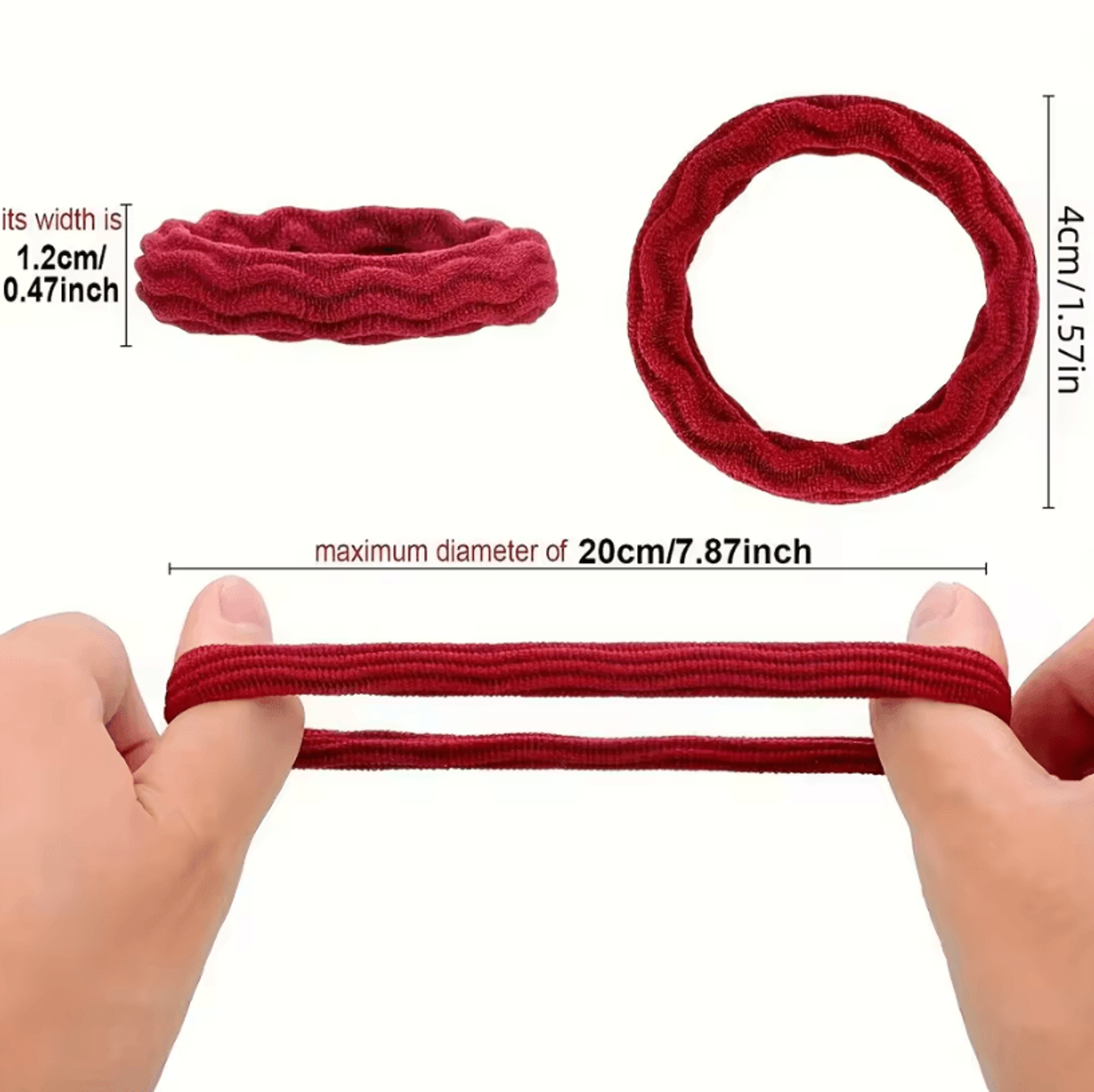100Pack Elastic Hair Bands Random Color  Basic Hair Ties Scrunchies  Ponytail Holder Bands 5