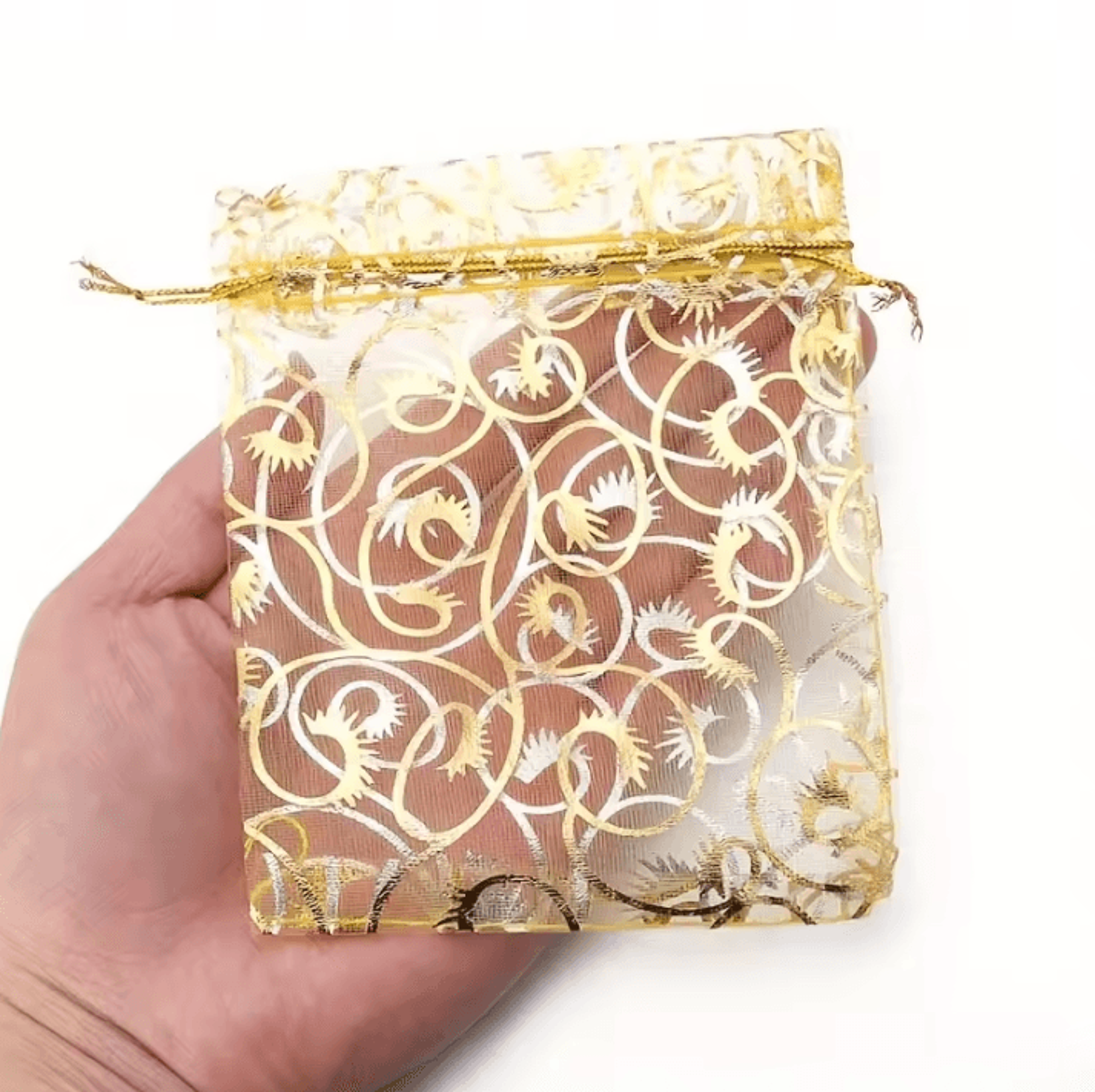 100Pcs Organza Gift Bags  Mixed Color Jewelry Packaging Bags Party Favor Bags For Weddings Christma 4