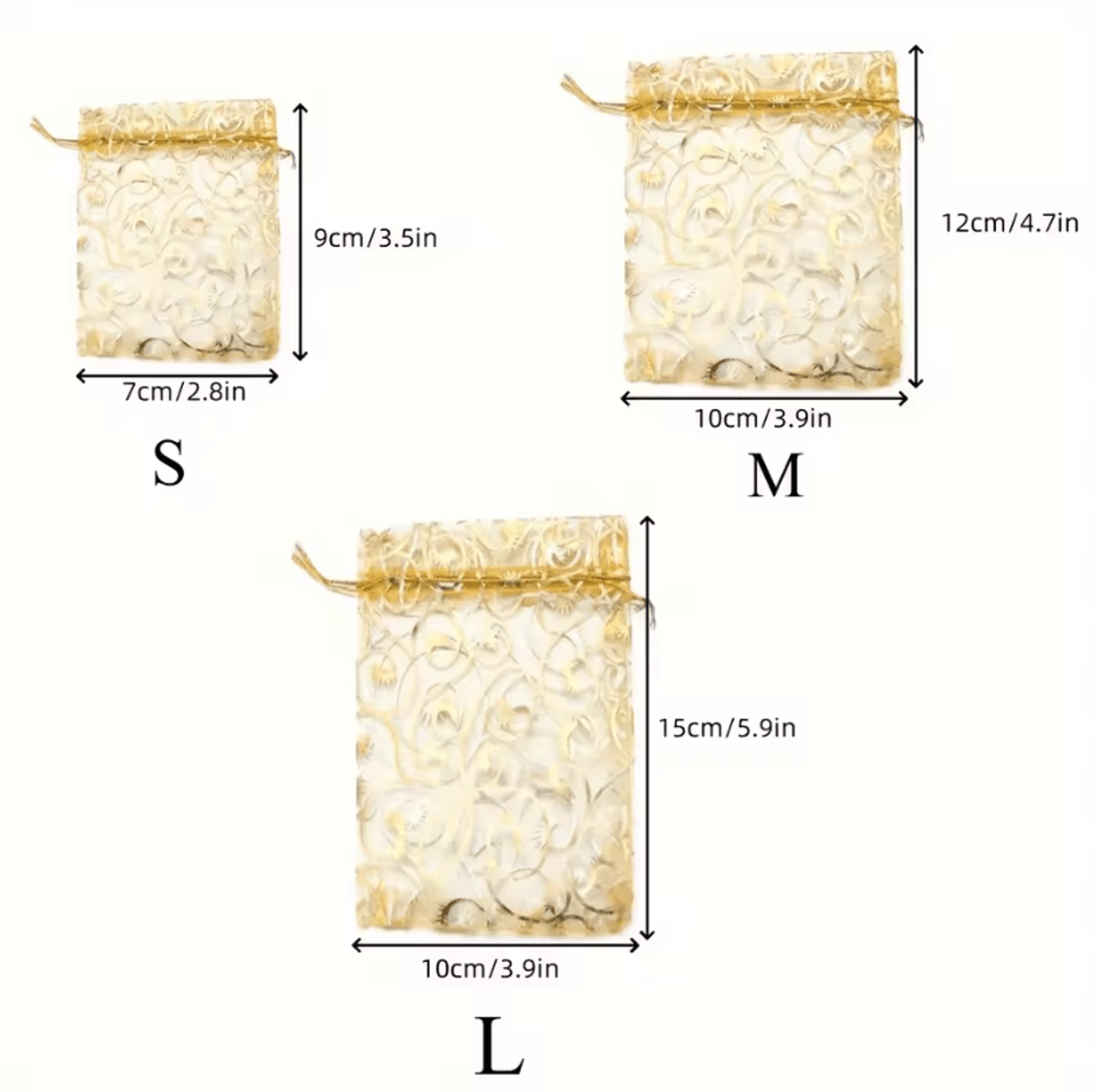 100Pcs Organza Gift Bags  Mixed Color Jewelry Packaging Bags Party Favor Bags For Weddings Christma 5