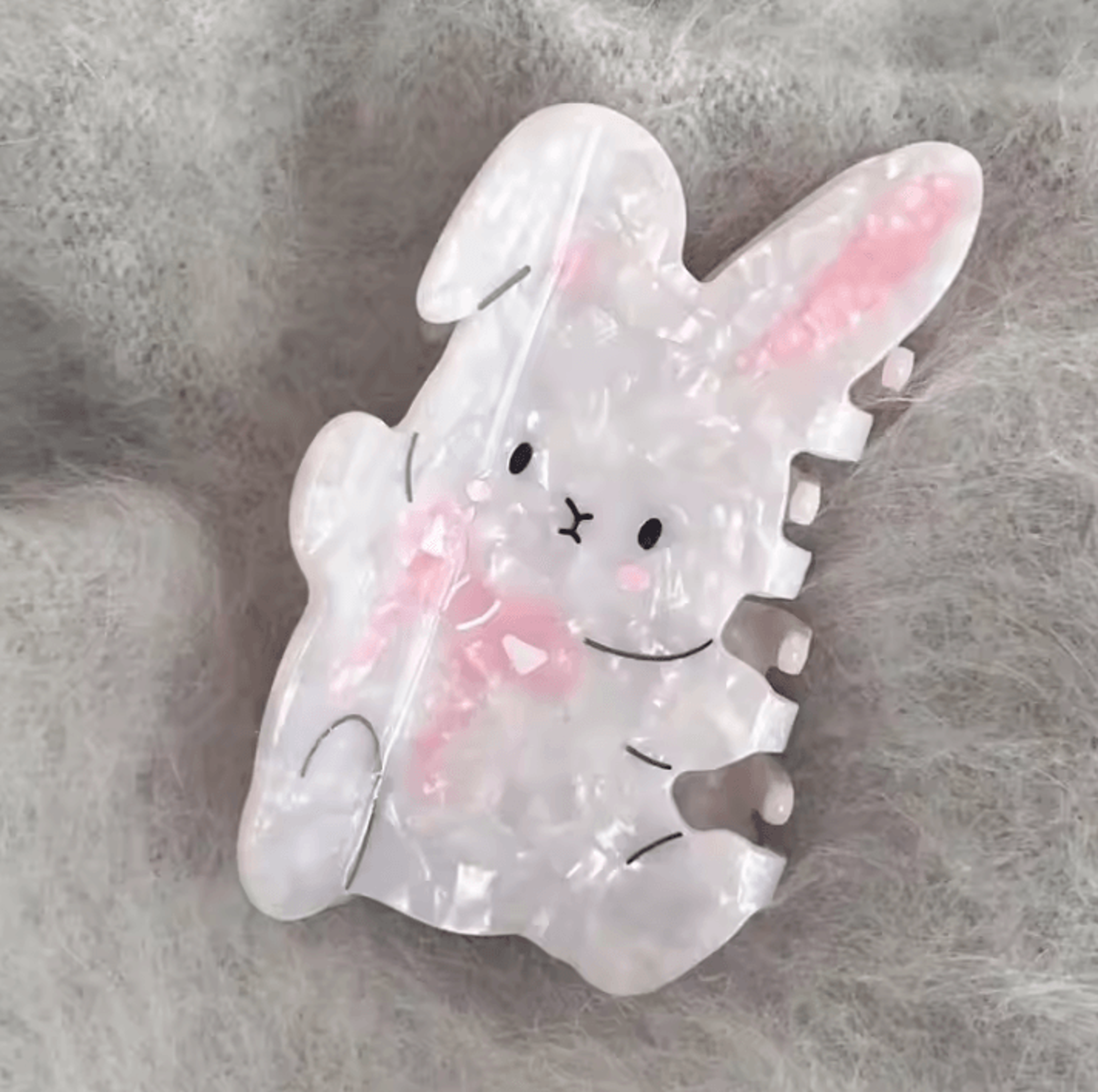 Creative Hair Accessory Little Rabbit Texture Cute Hair Clip  Sweet Ponytail Holder For Women 3
