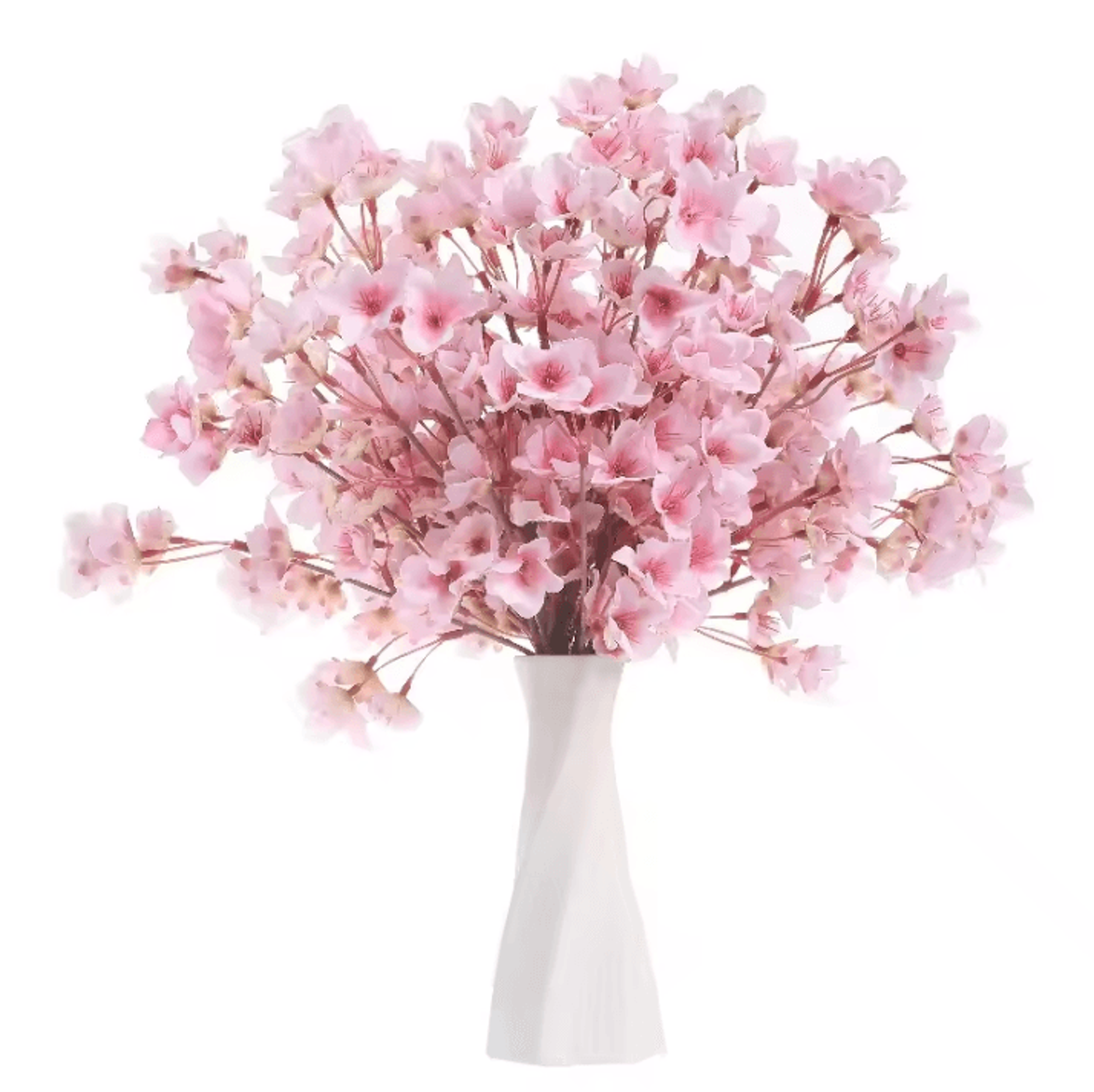 2Pcs Artificial Cherry Blossom Branches  Faux Flower Bouquet Decor For Spring Wedding Bedroom  Gard 3