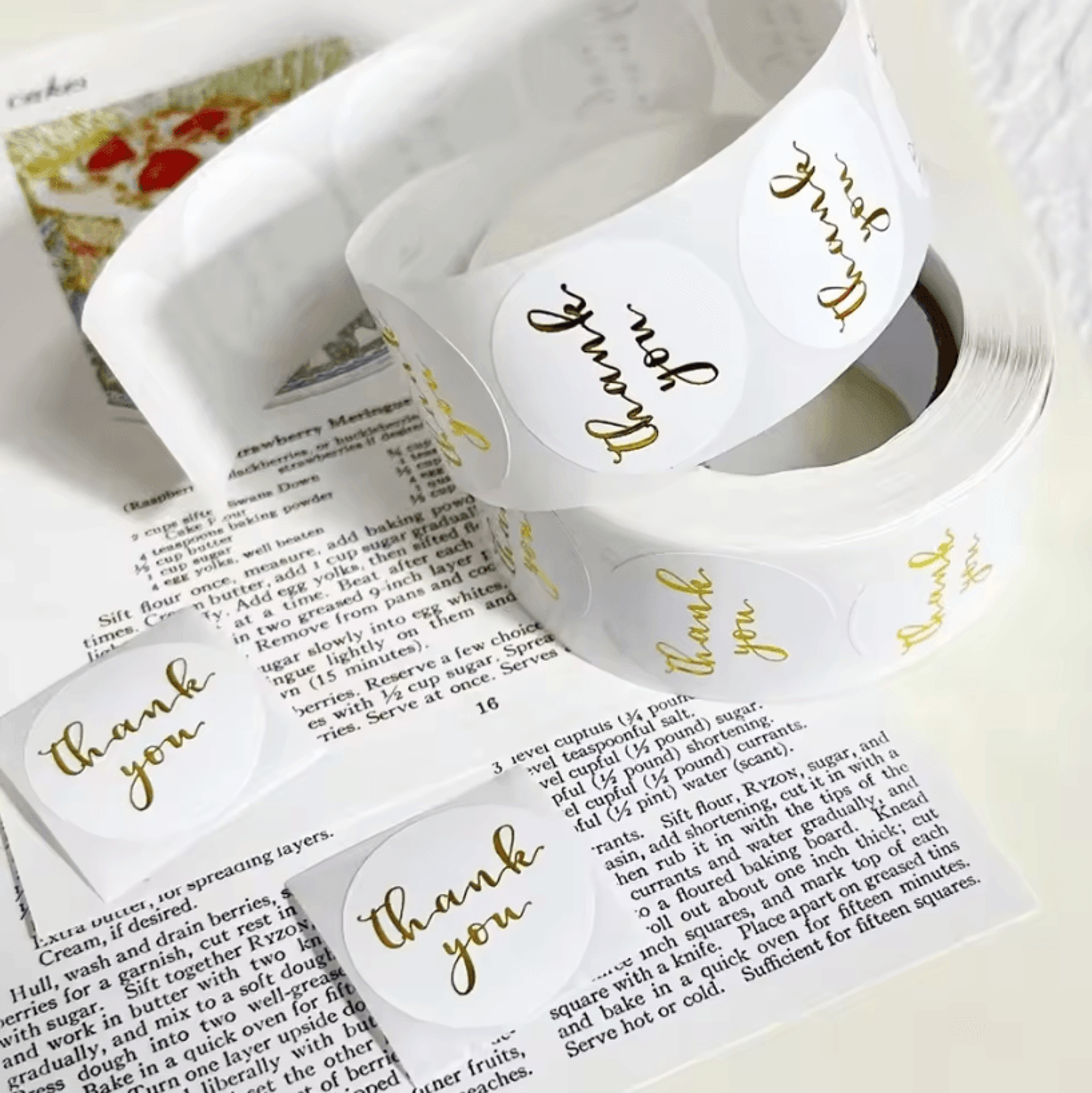 500Pcs Thank You Stickers  Kraft Paper Sticker Rolls With Cute Thank You Seal Labels For Party Favo 9