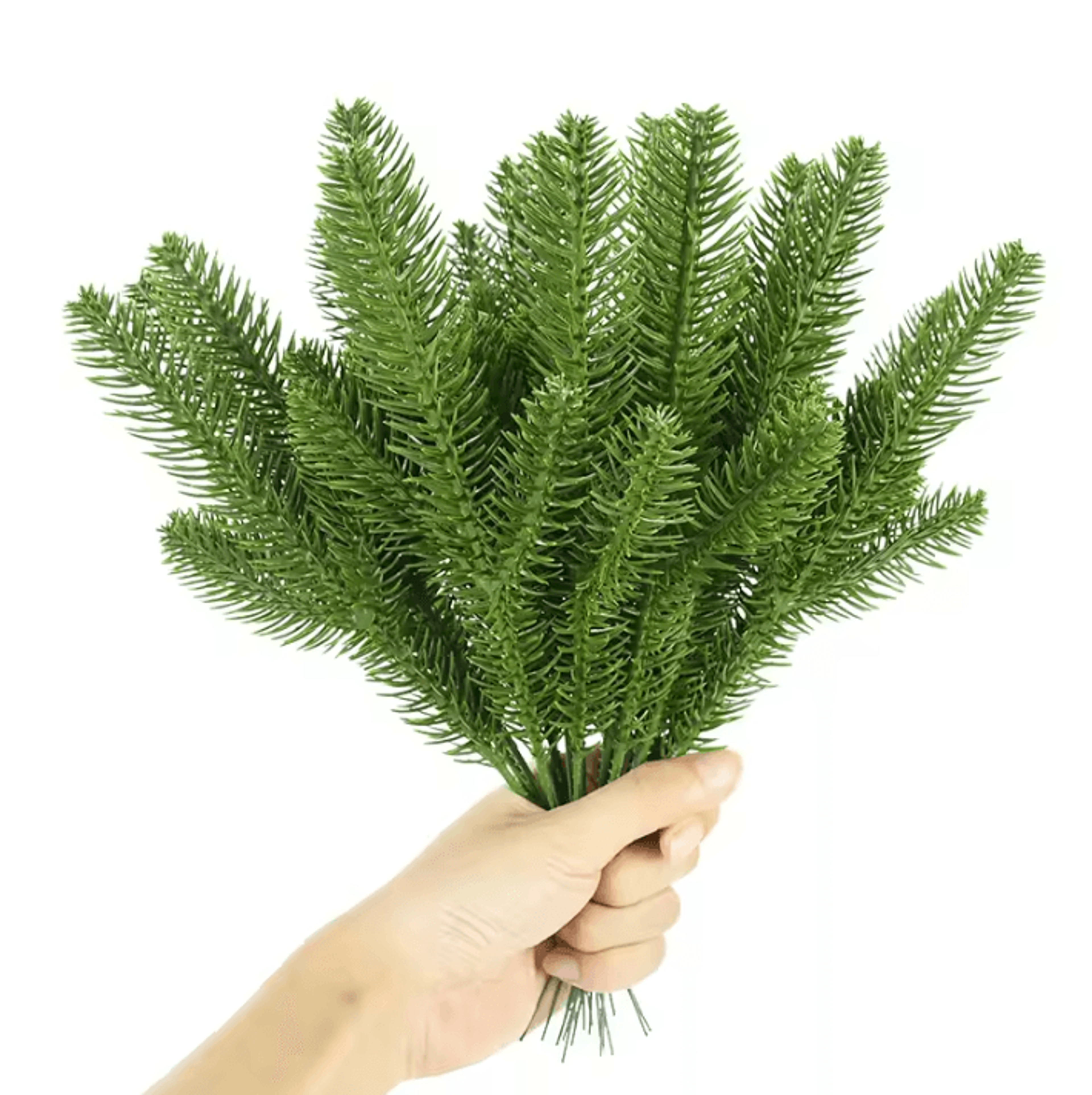 1020 Piece Artificial Pine Needles Branches  Christmas Tree DIY Decor And Xmas Wreath Accessories F 4